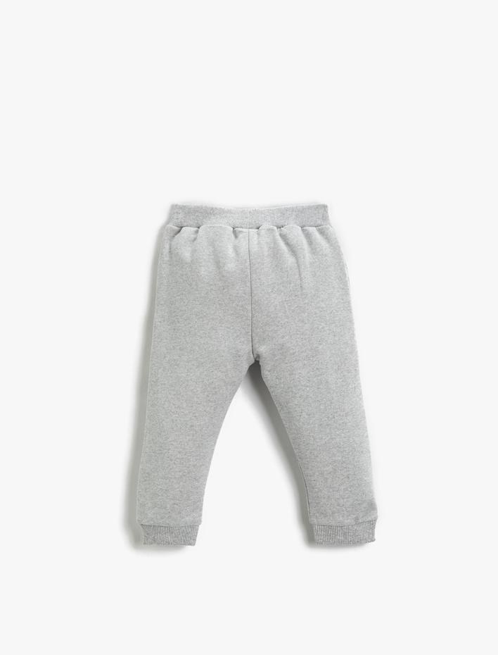 Erkek Bebek Basic Beli Bağlamalı Jogger Eşofman Altı