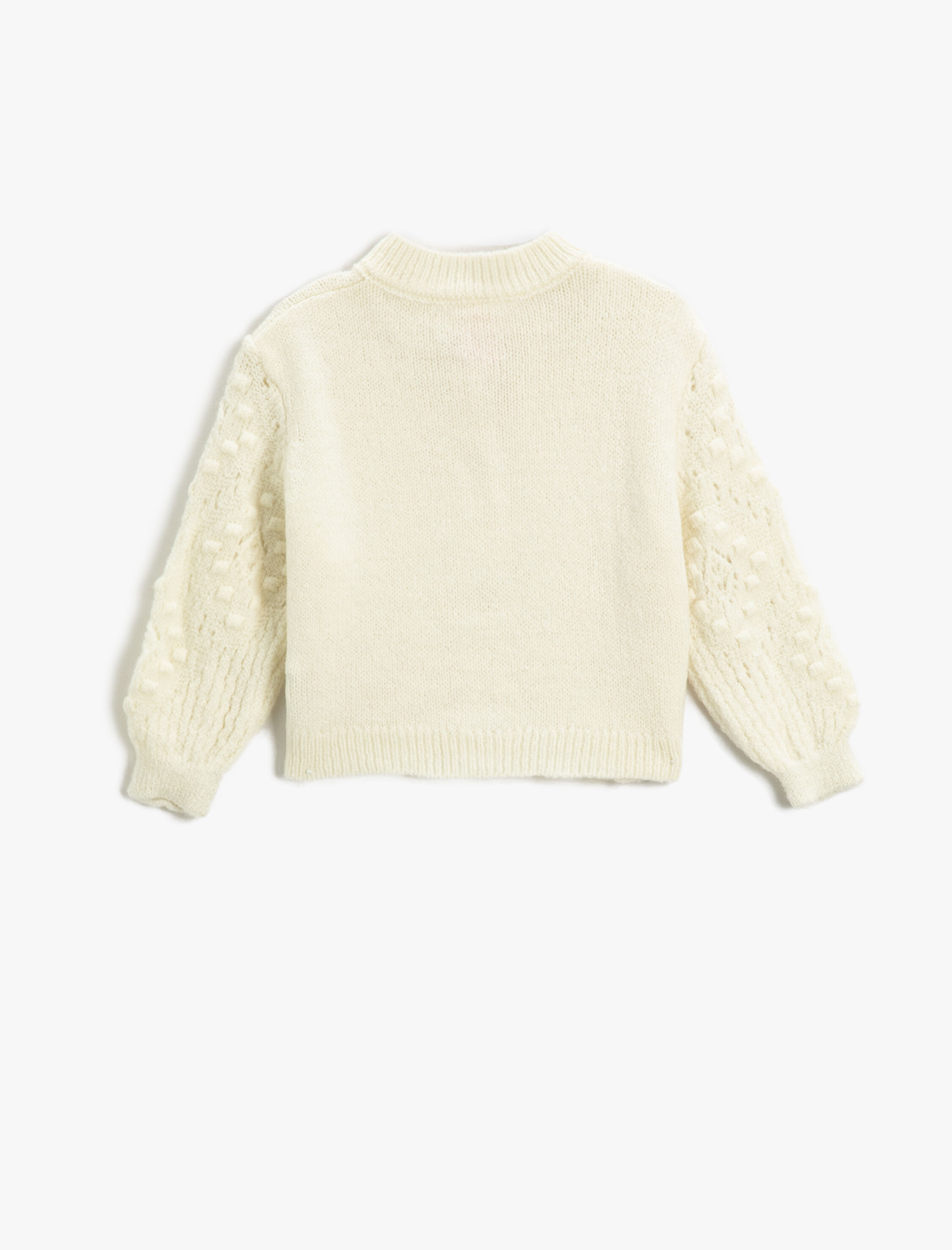  Kız Bebek Basic Triko Hırka Düğmeli Dik Yaka