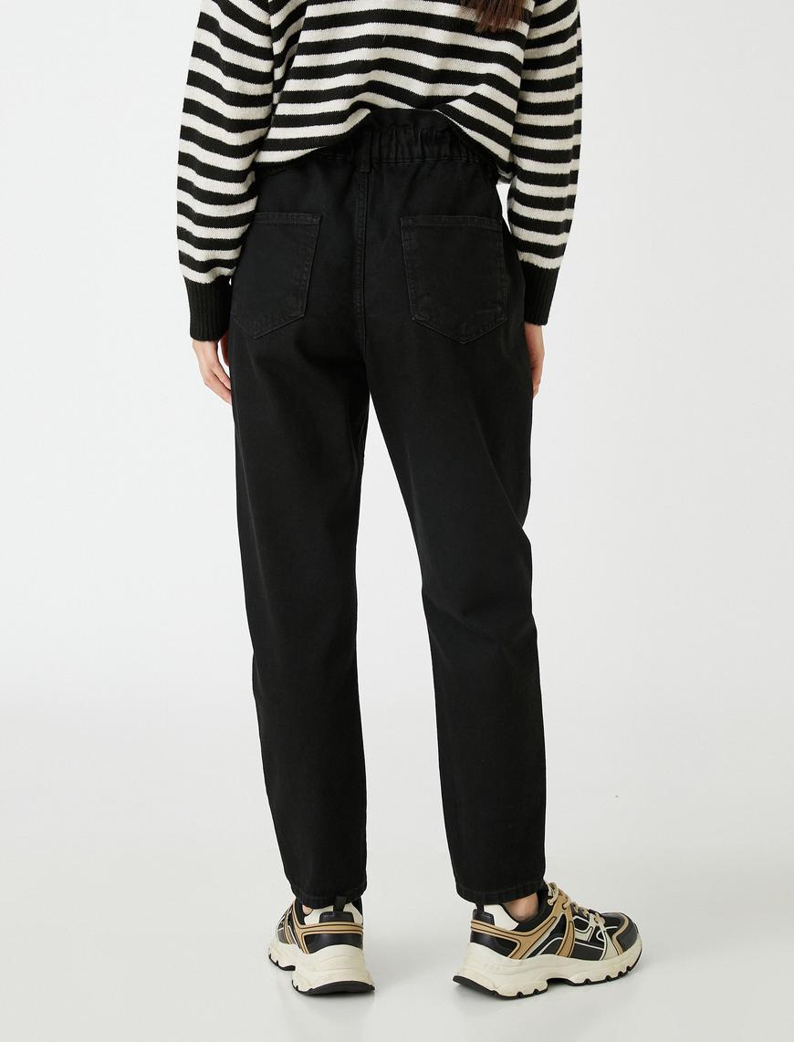   Yüksek Bel Kot Pantolon - Baggy Jean