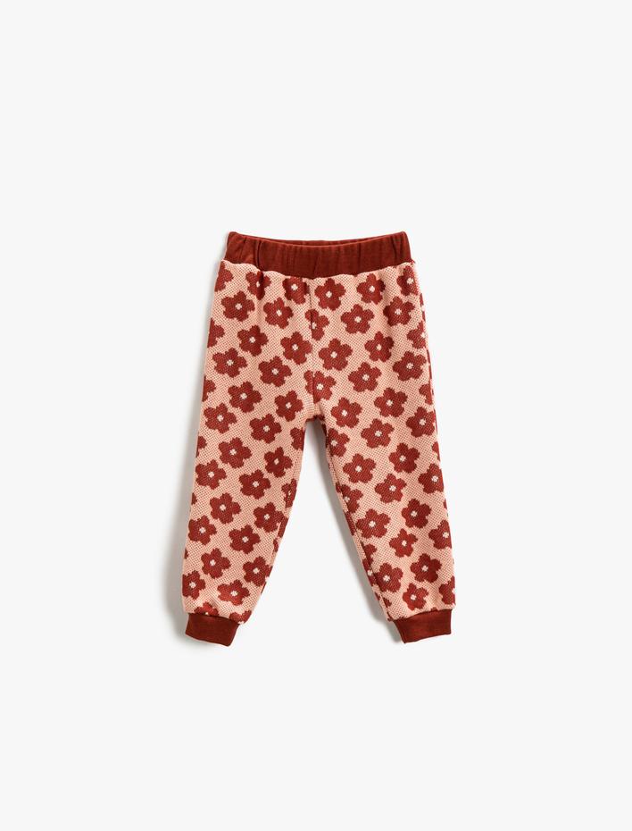 Kız Bebek Çiçekli Eşofman Altı