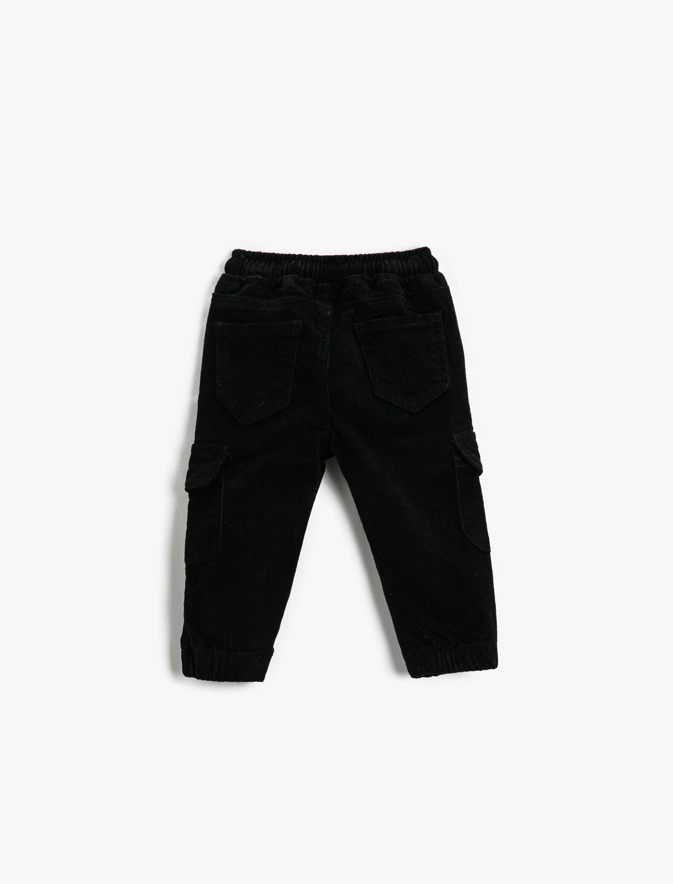  Erkek Bebek Kargo Pantolon Fitilli Kadife Beli Bağlamalı