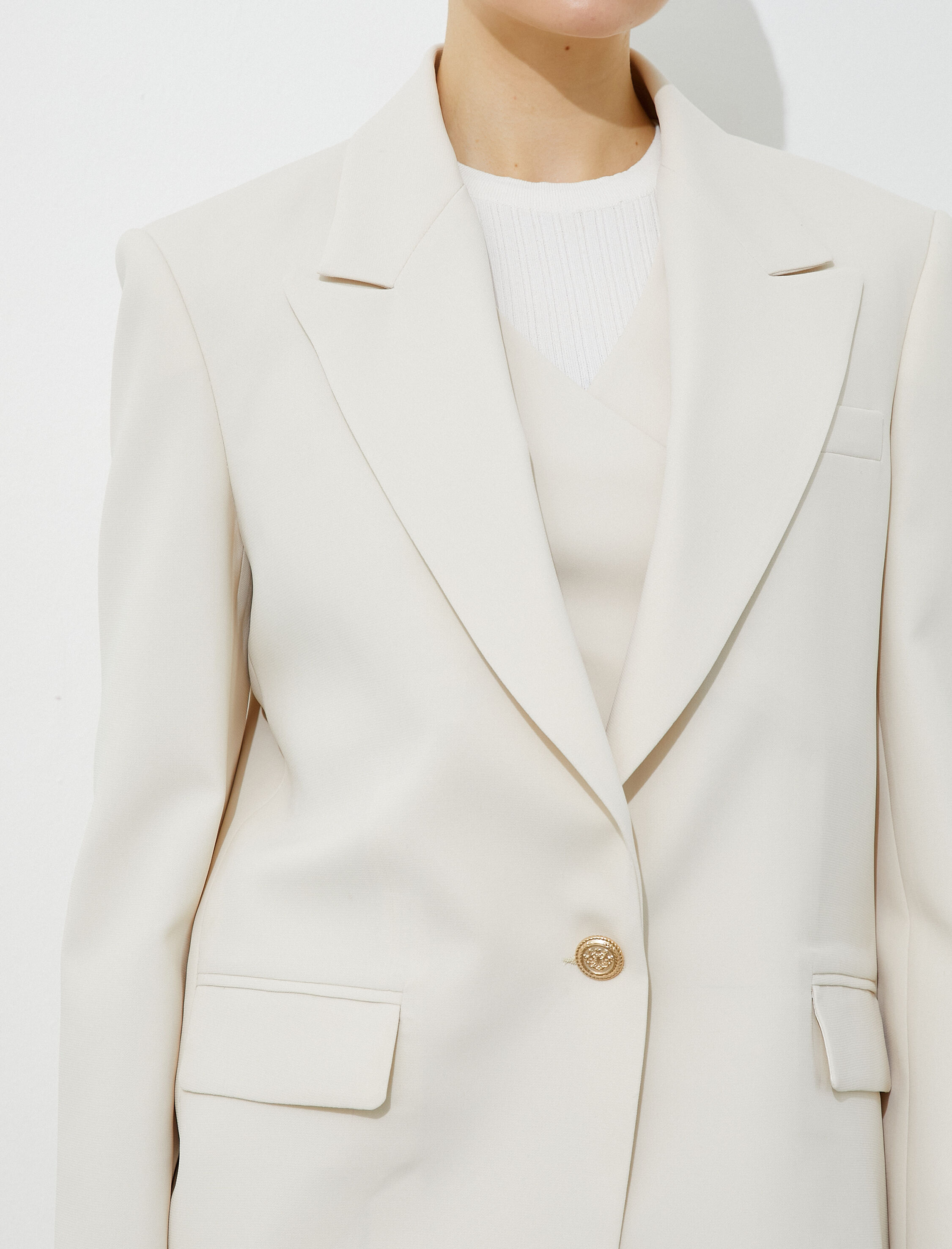   Gold Düğmeli Blazer Ceket