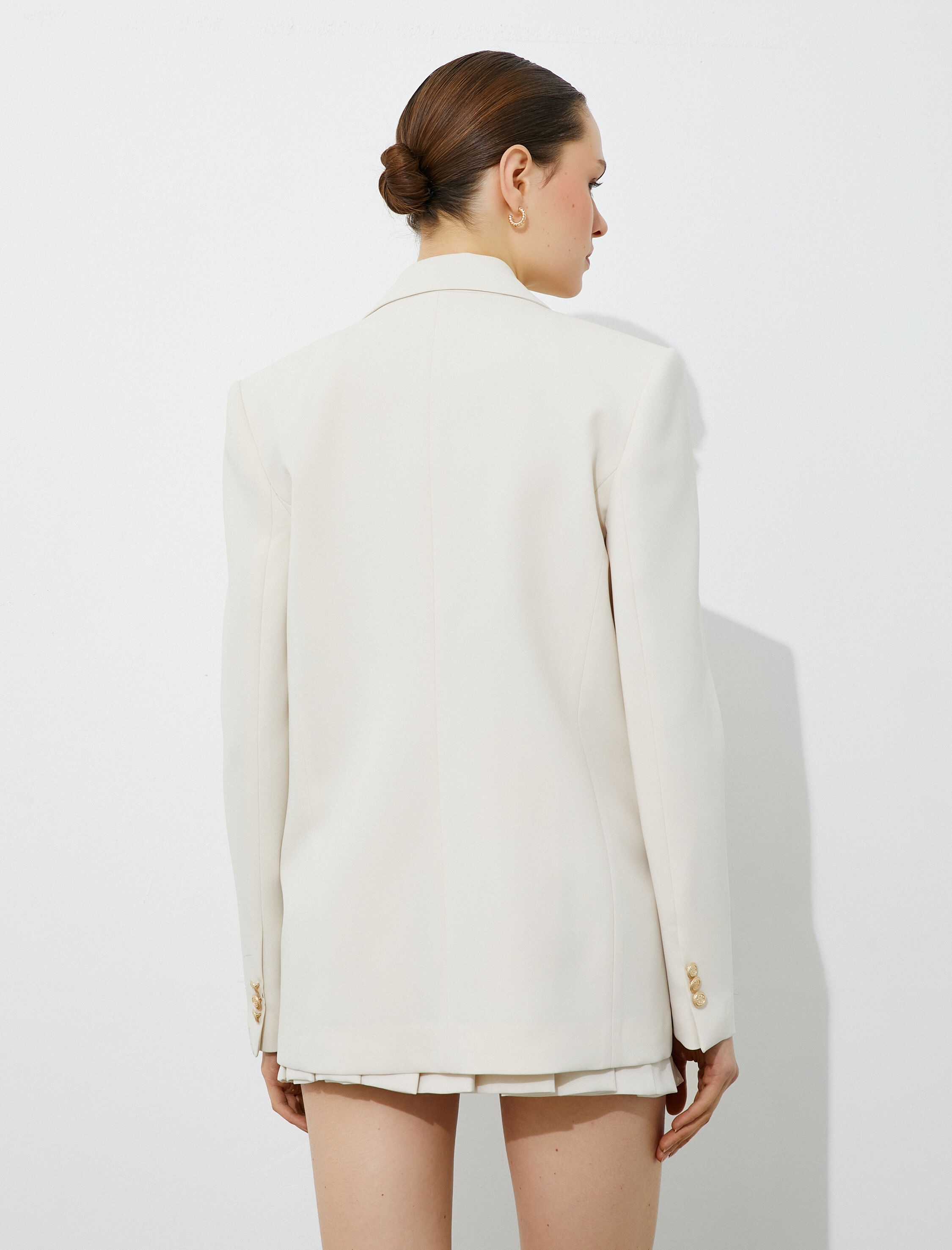   Gold Düğmeli Blazer Ceket