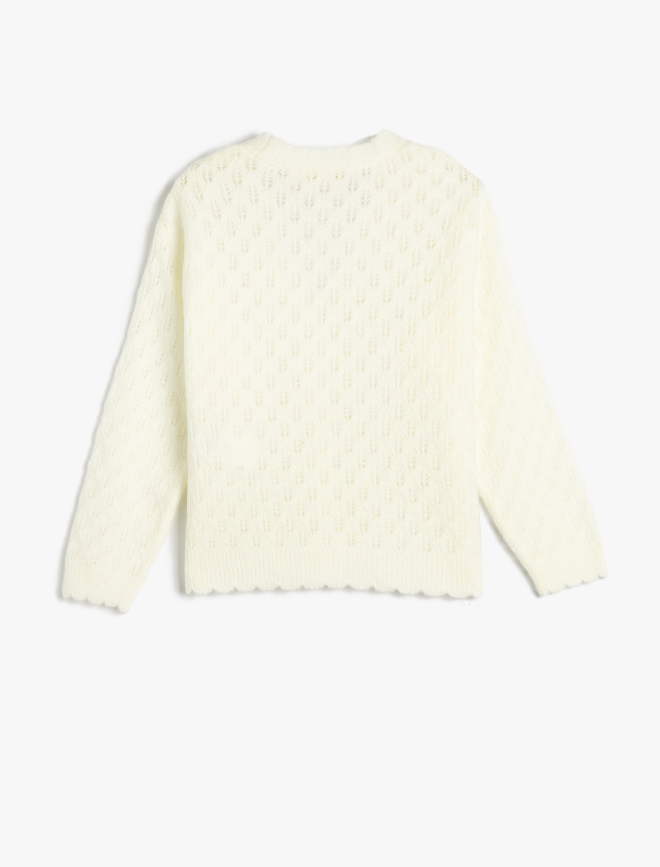  Kız Çocuk Hırka V Yaka Düğmeli Yumuşak Dokulu Uzun Kollu