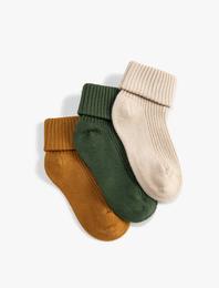 3’lü Basic Çorap Seti Pamuk Karışımlı