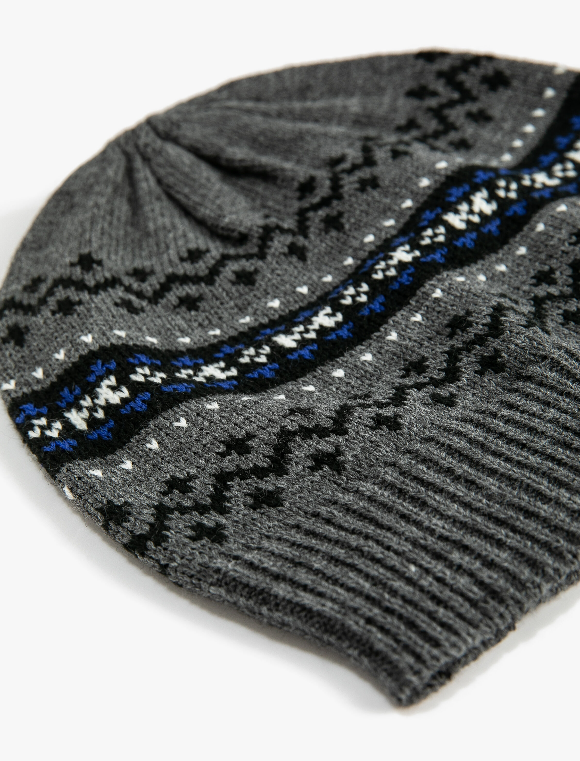  Erkek Örgü Bere Etnik Desenli Çok Renkli