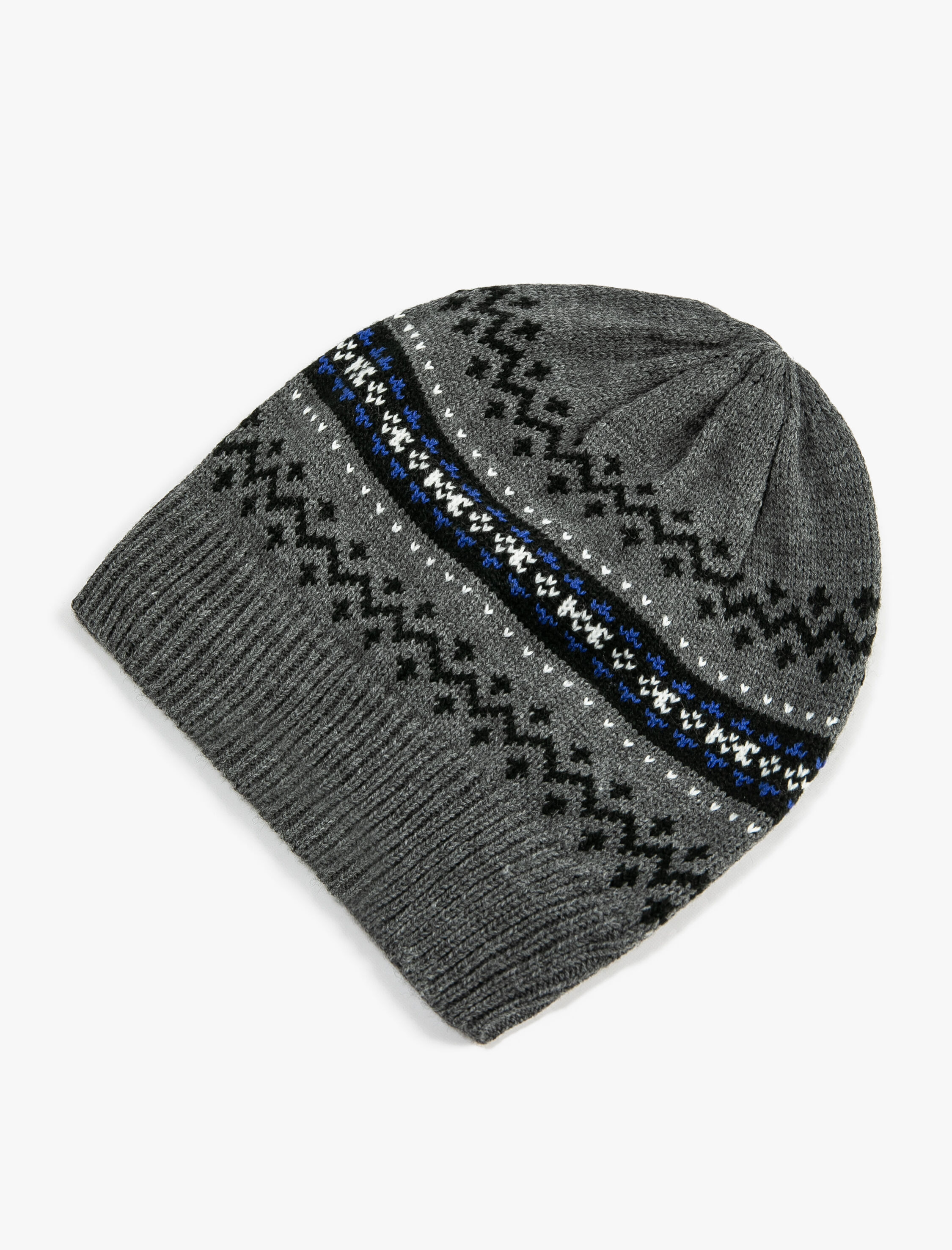  Erkek Örgü Bere Etnik Desenli Çok Renkli