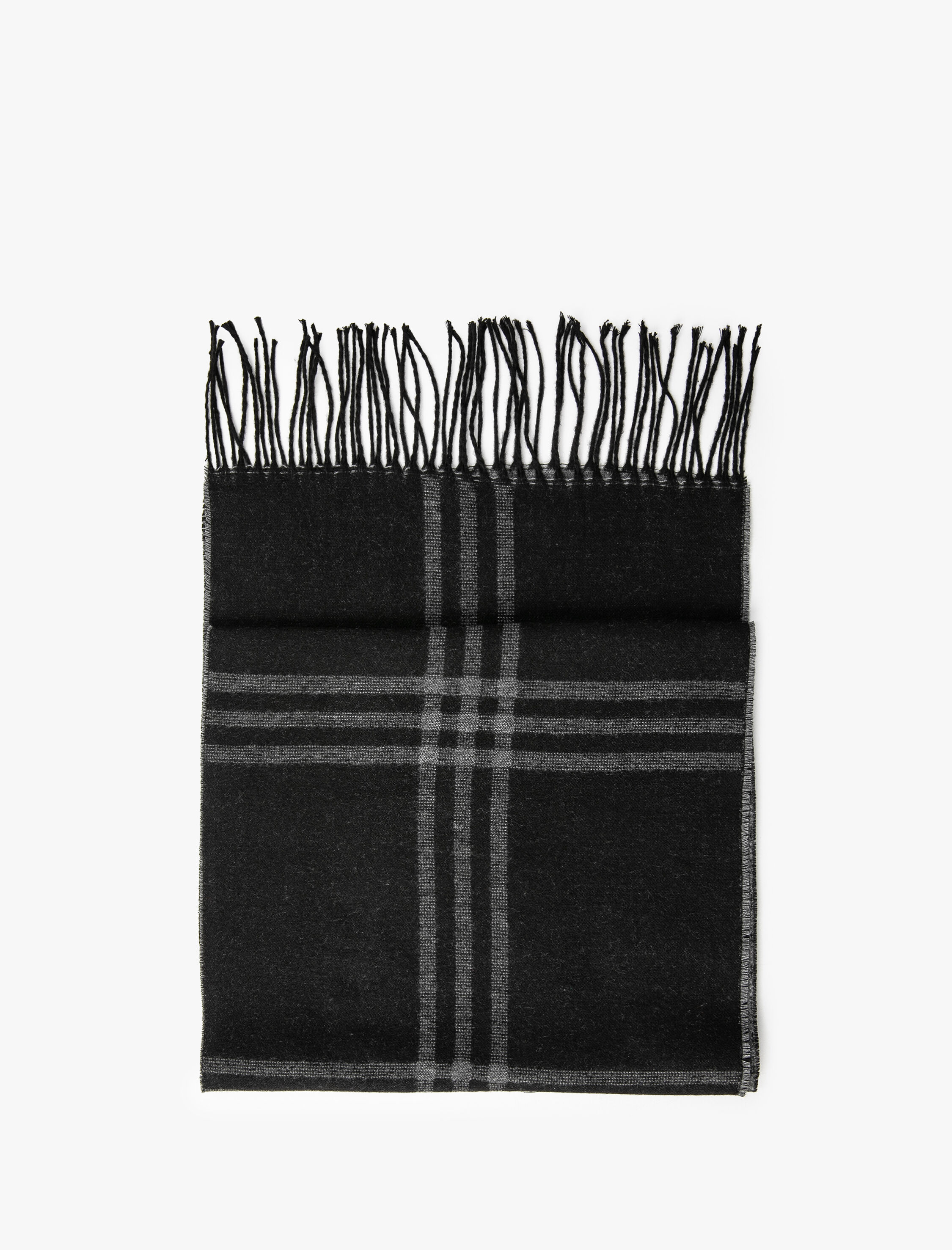  Erkek Ekose Desenli Atkı Püskül Detaylı