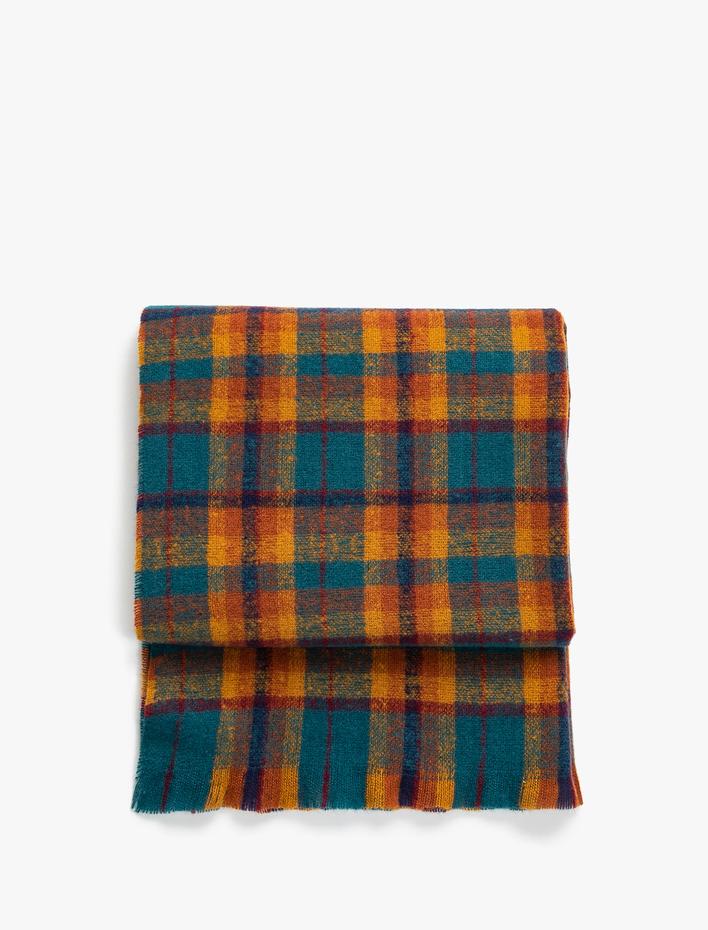 Kadın Ekose Atkı Yumuşak Dokulu