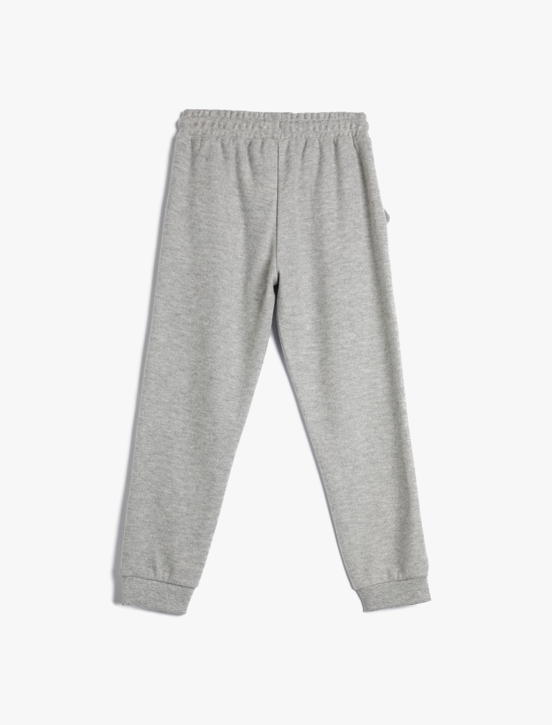  Erkek Çocuk Basic Jogger Eşofman Altı Beli Bağlamalı Cepli Şardonlu