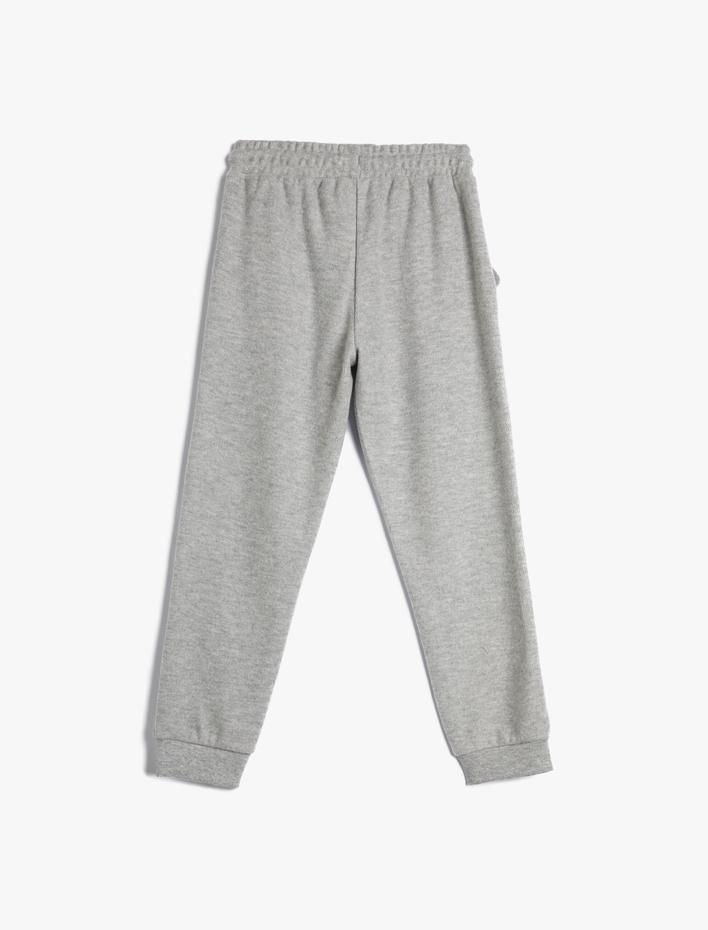 Erkek Çocuk Basic Jogger Eşofman Altı Beli Bağlamalı Cepli Şardonlu