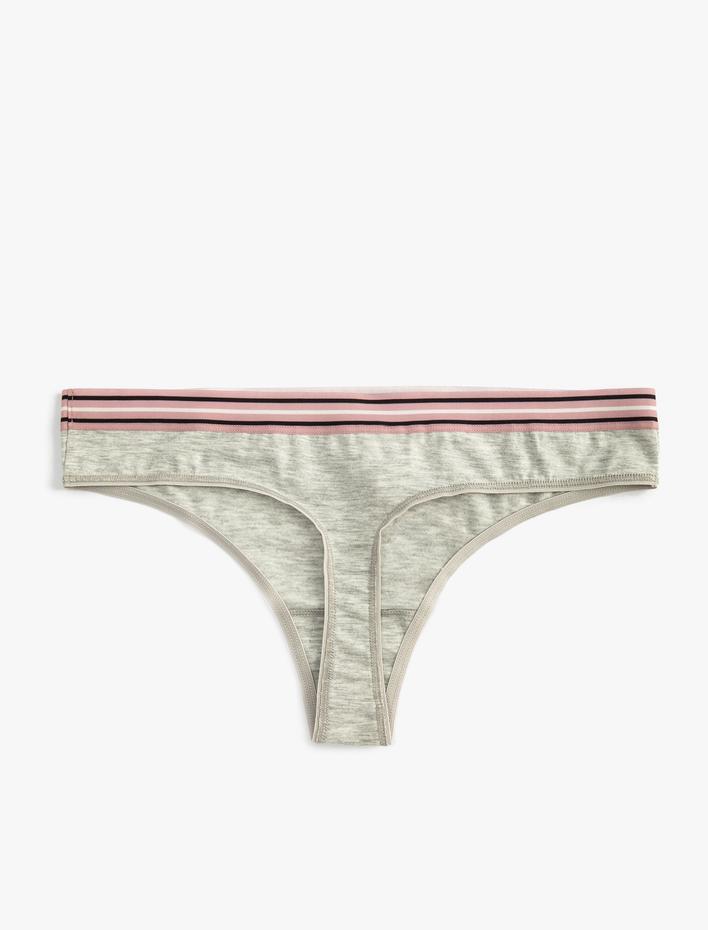  Tanga Külot Slogan Baskılı Ribanalı