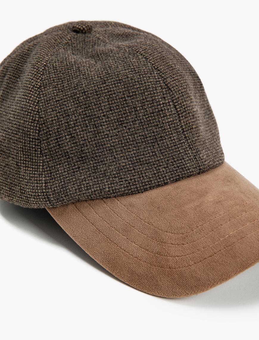  Erkek Kep Şapka Süet Görünümlü İki Renkli