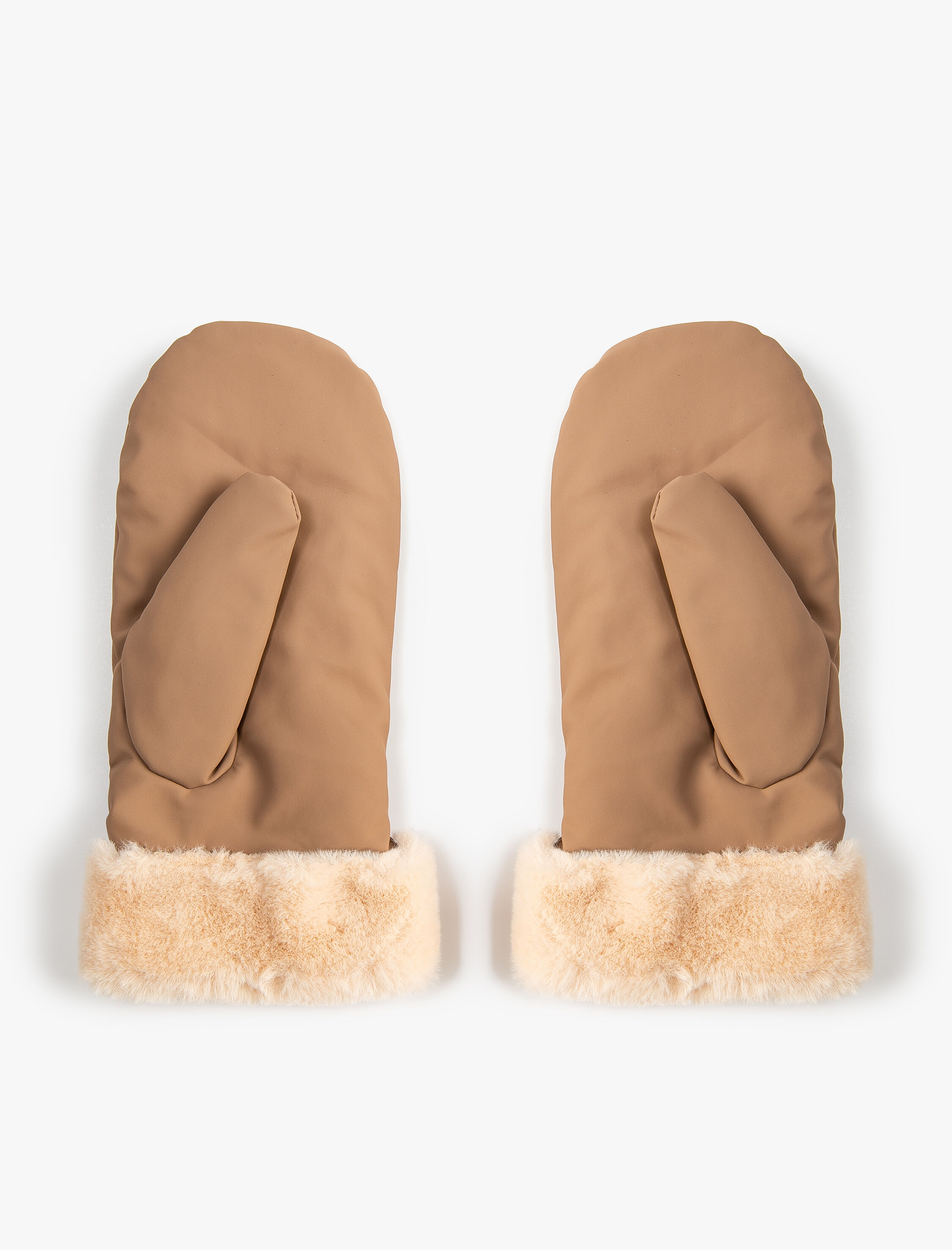  Kadın Parmaksız Eldiven Suni Kürk Detaylı İçi Peluş