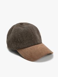 Kep Şapka Süet Görünümlü İki Renkli