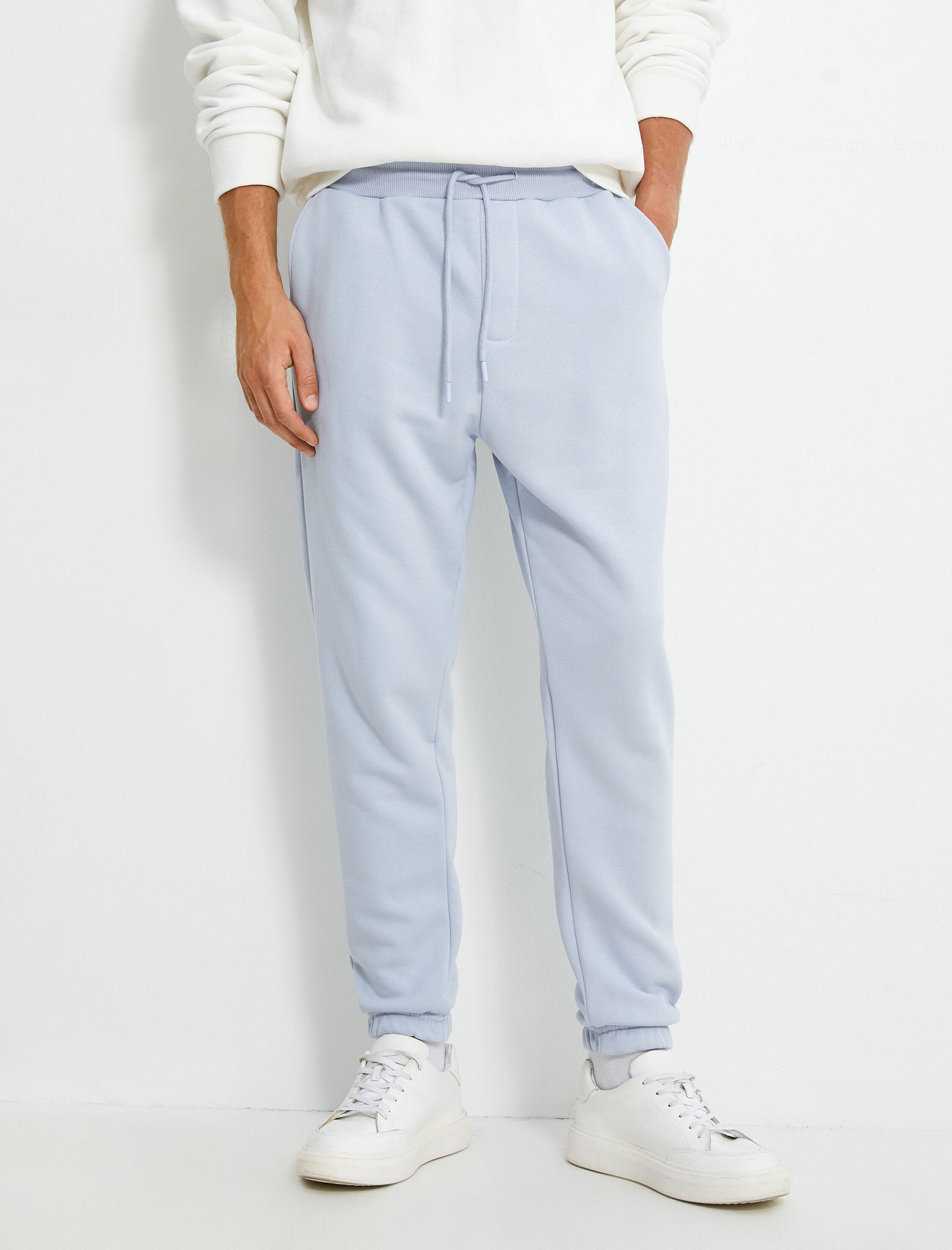   Jogger Eşofman Altı Beli Bağcıklı Cep Detaylı Şardonlu