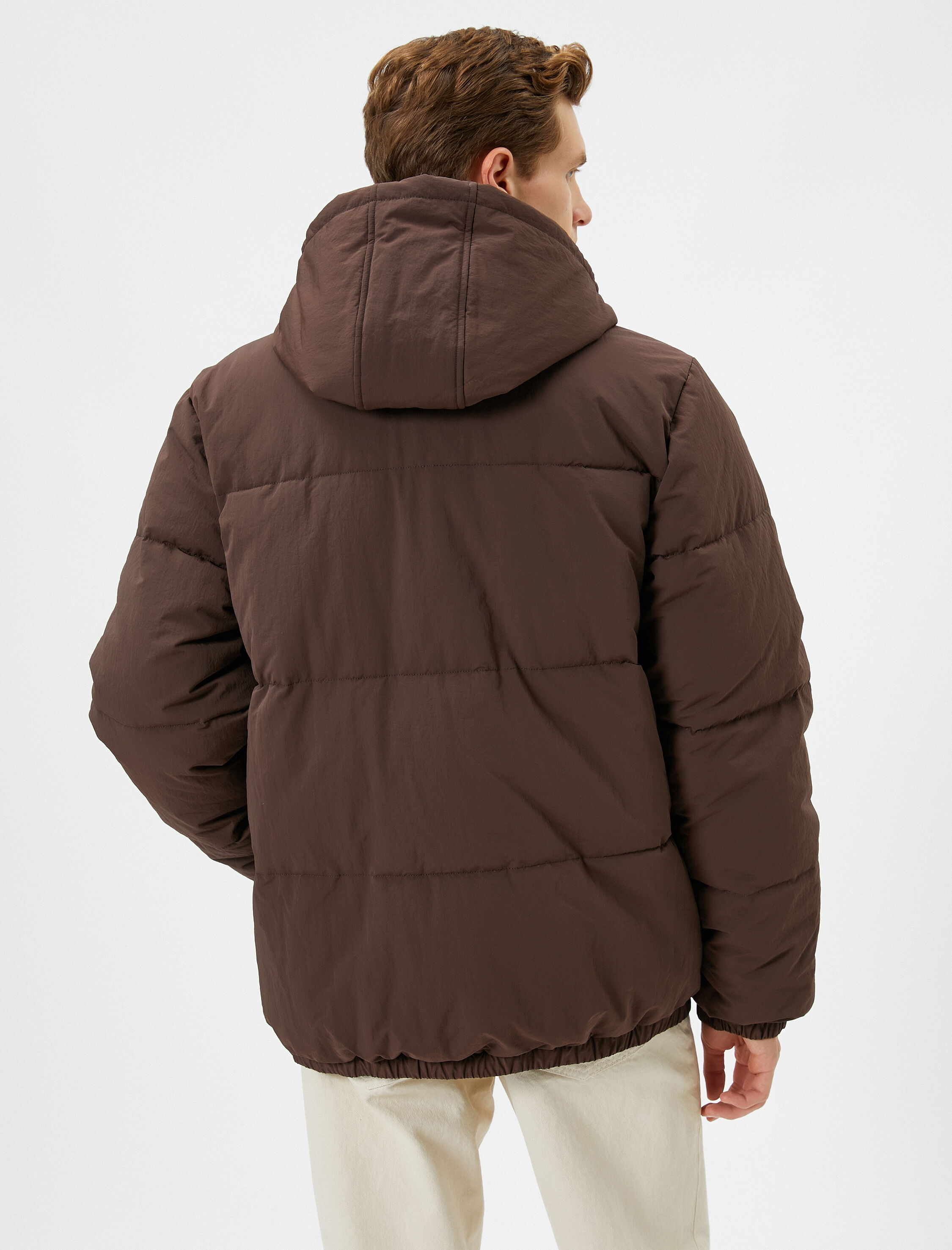   Şişme Mont Kapşonlu Cep Detaylı Fermuarlı