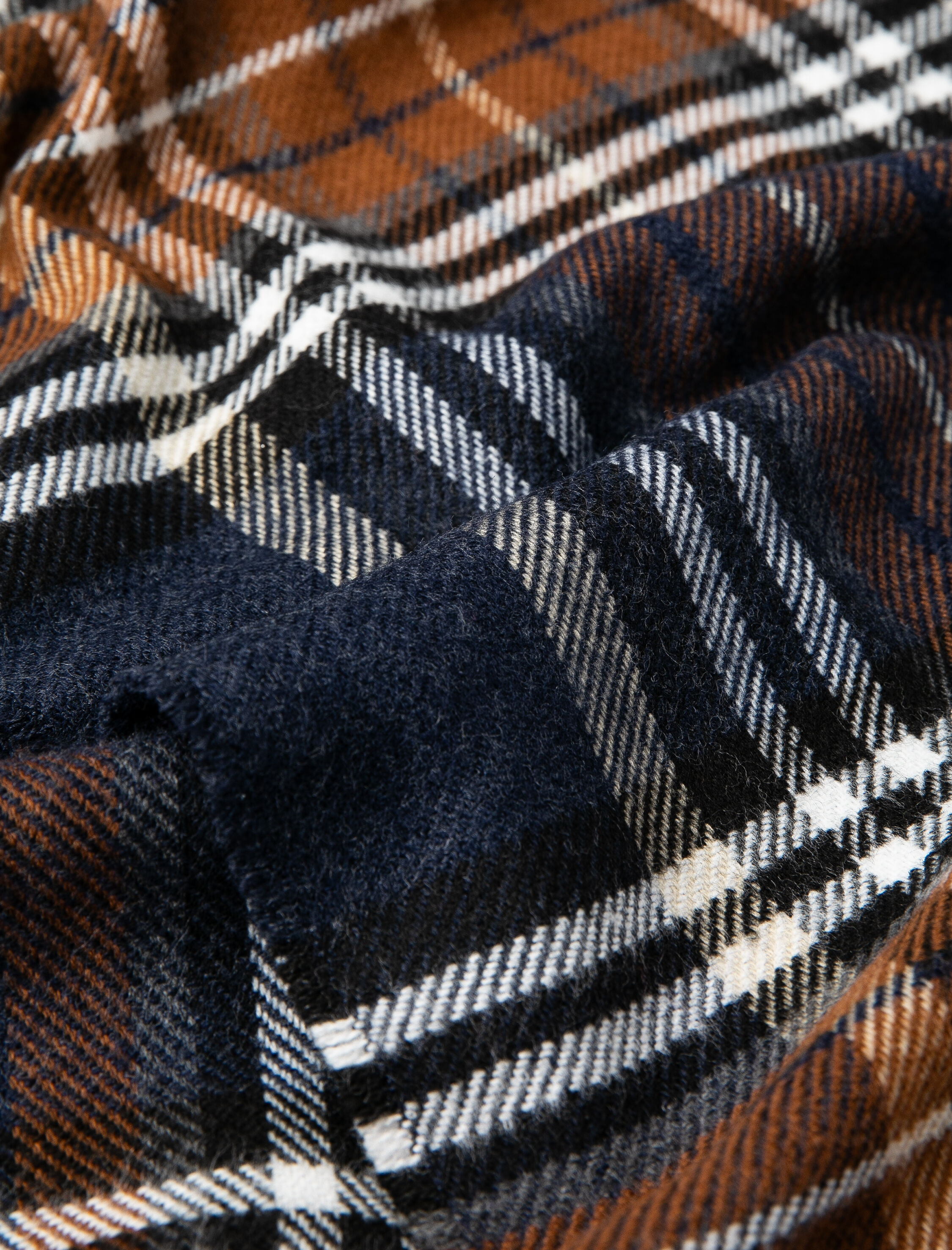  Erkek Ekoseli Atkı Püskül Detaylı Yumuşak Dokulu