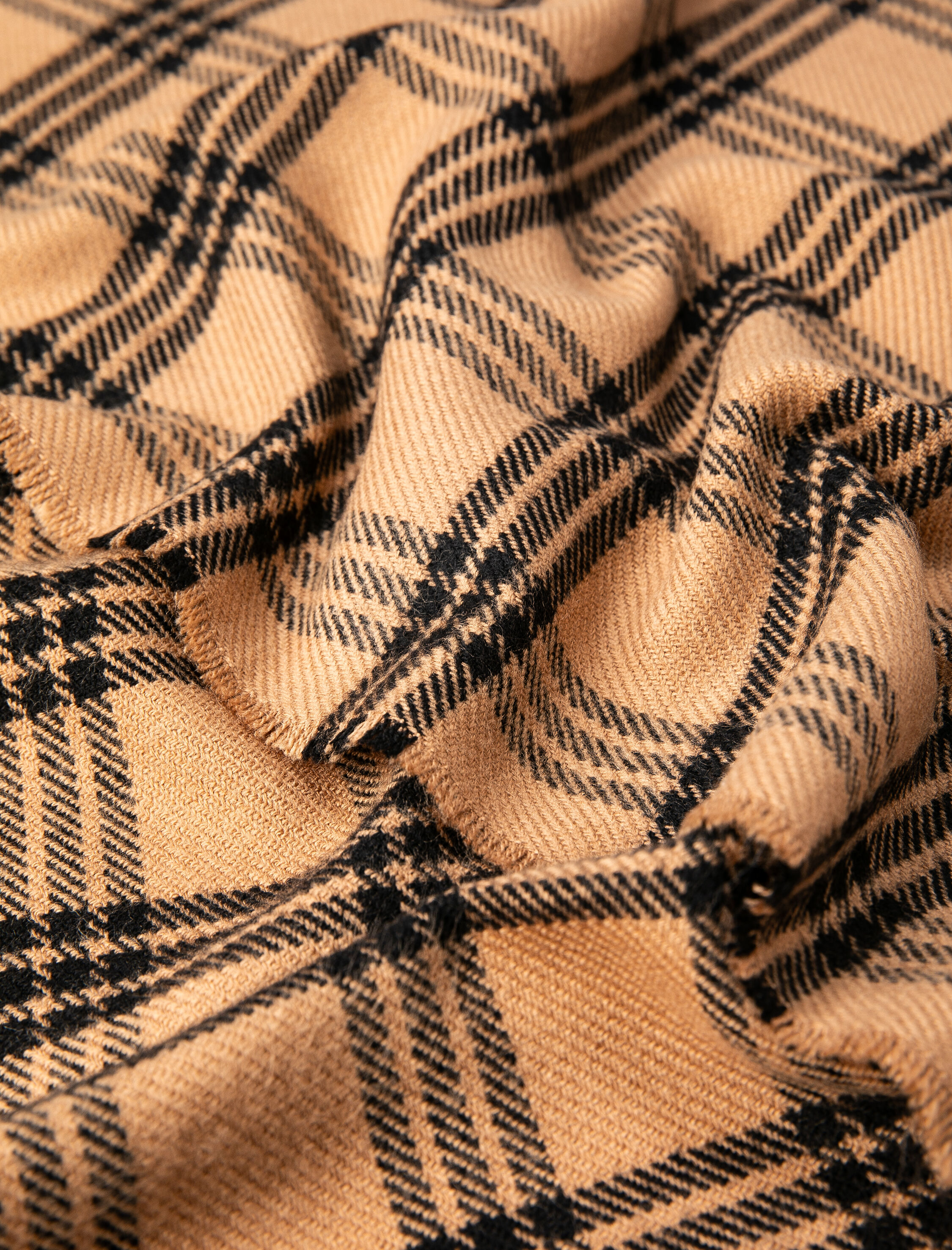  Erkek Ekoseli Atkı Püskül Detaylı Yumuşak Dokulu