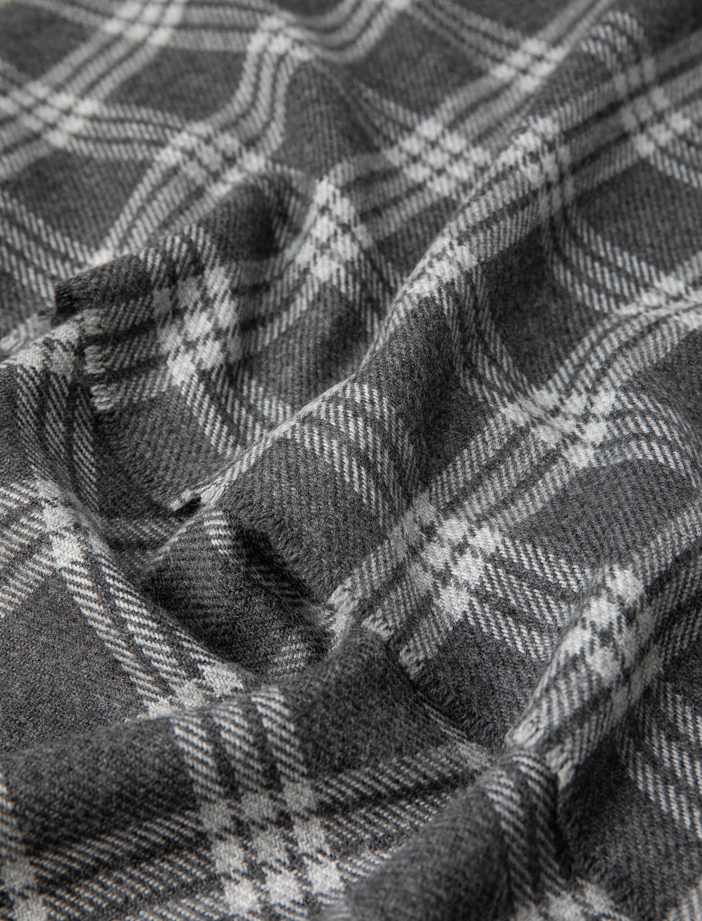  Erkek Ekoseli Atkı Püskül Detaylı Yumuşak Dokulu