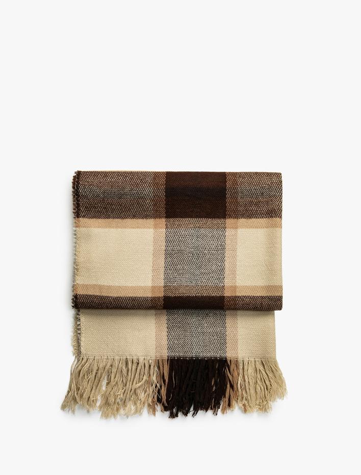 Kadın Şal Püsküllü Yumuşak Dokulu