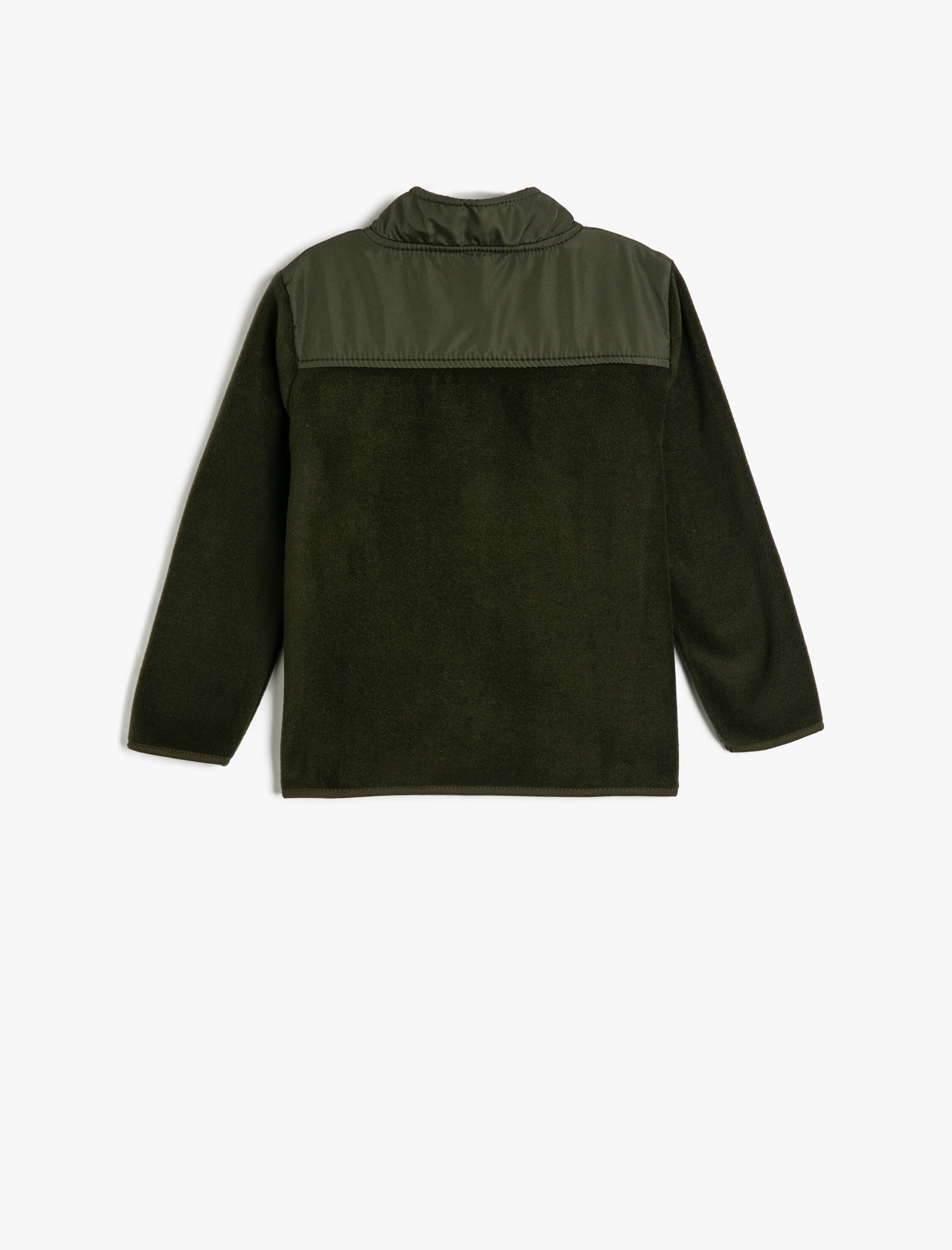  Erkek Bebek Fermuarlı Polar Sweatshirt Dik Yaka