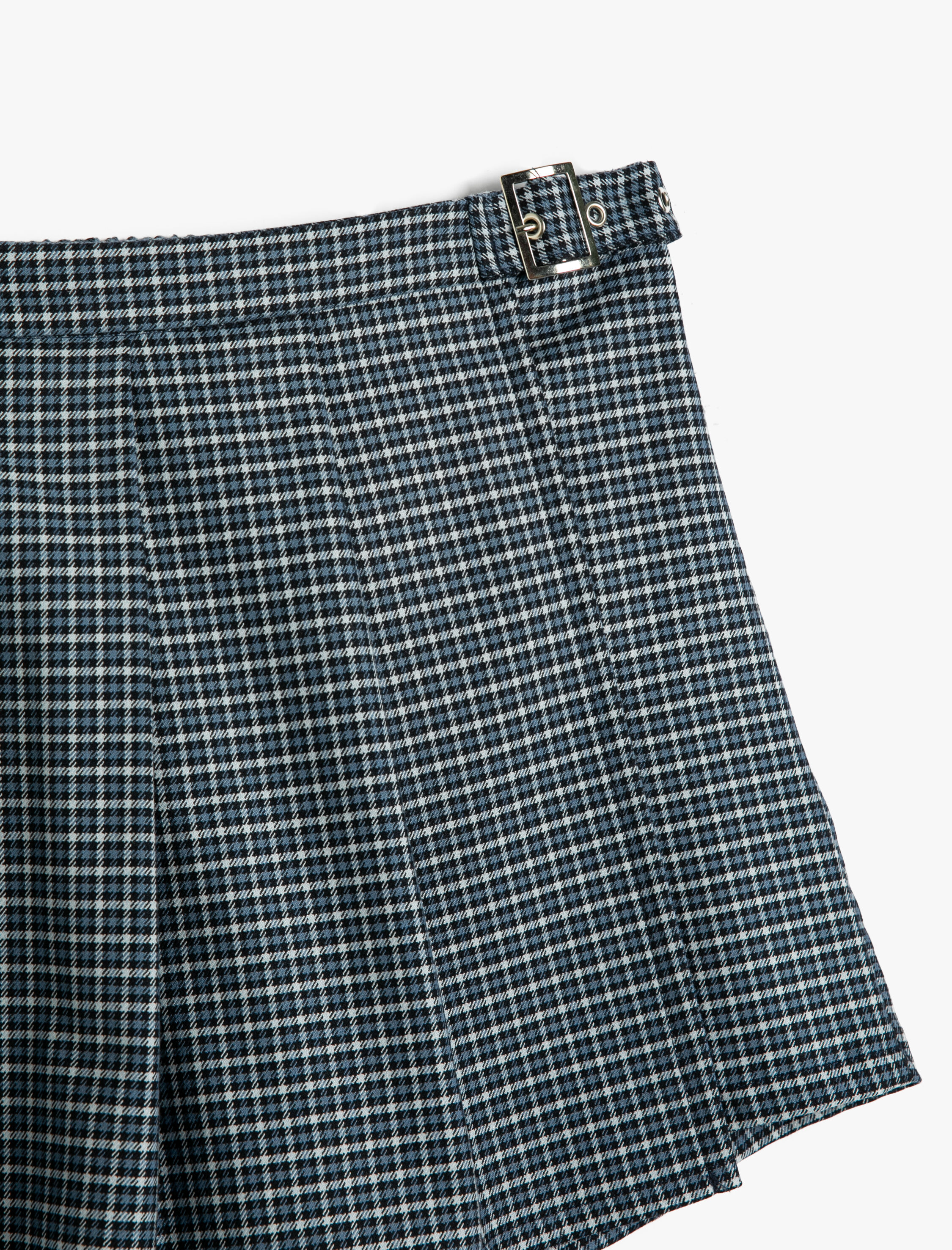  Kız Çocuk Pileli Şort Etek Toka Detaylı