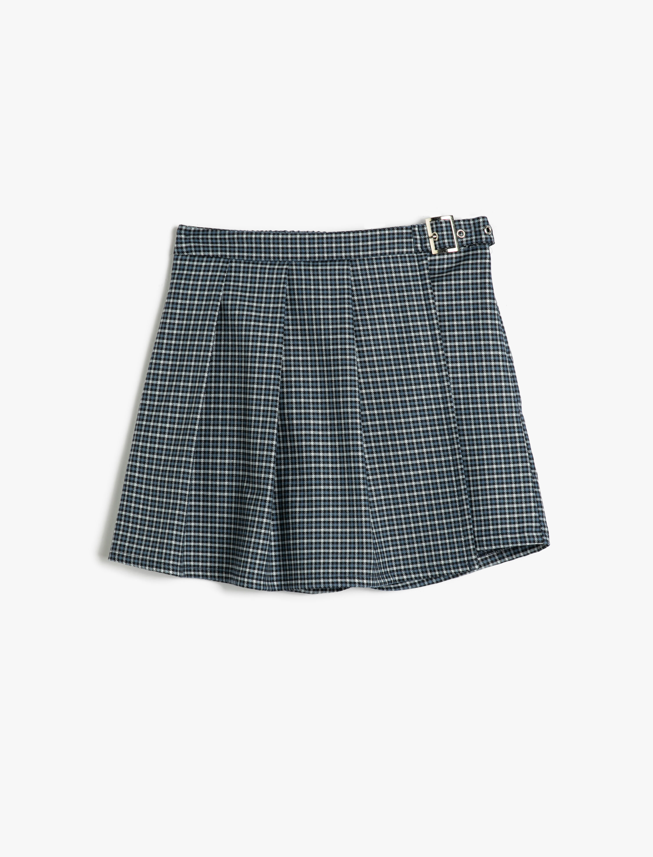  Kız Çocuk Pileli Şort Etek Toka Detaylı