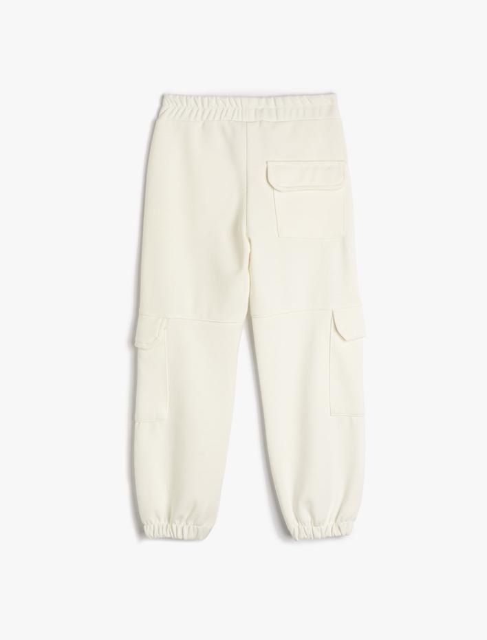 Kız Çocuk Basic Kargo Jogger Eşofman Altı Cepli Beli Lastikli