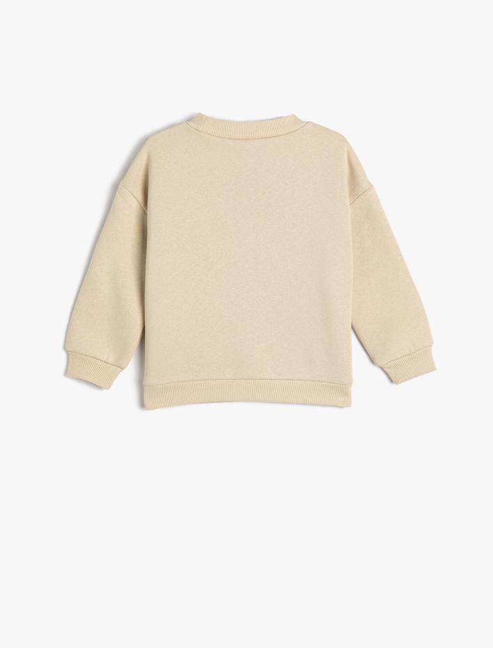 Erkek Bebek Basic Sweatshirt Uzun Kollu Bisiklet Yaka