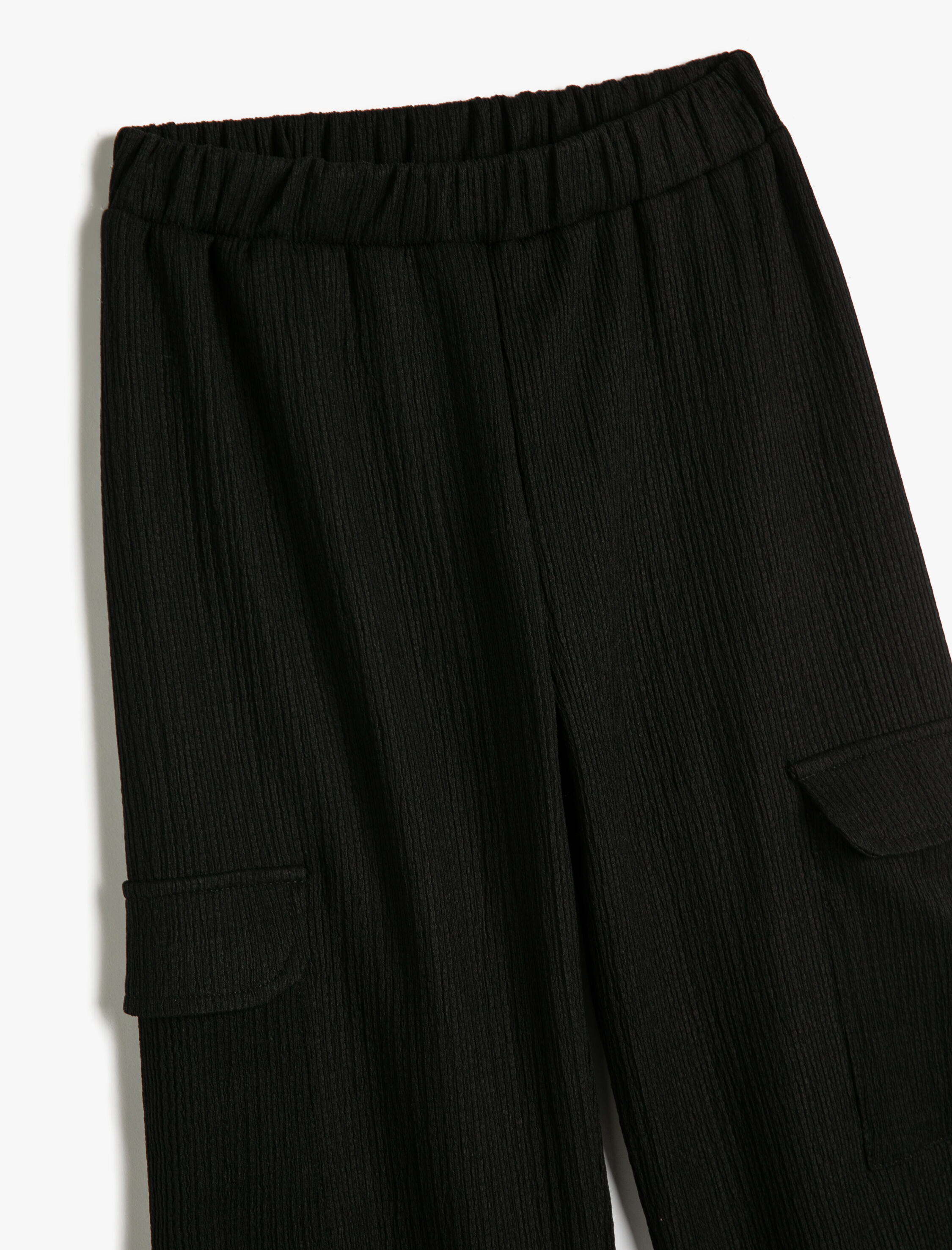  Kız Çocuk Basic Kargo Jogger Eşofman Altı Cepli Beli Lastikli Şardonlu