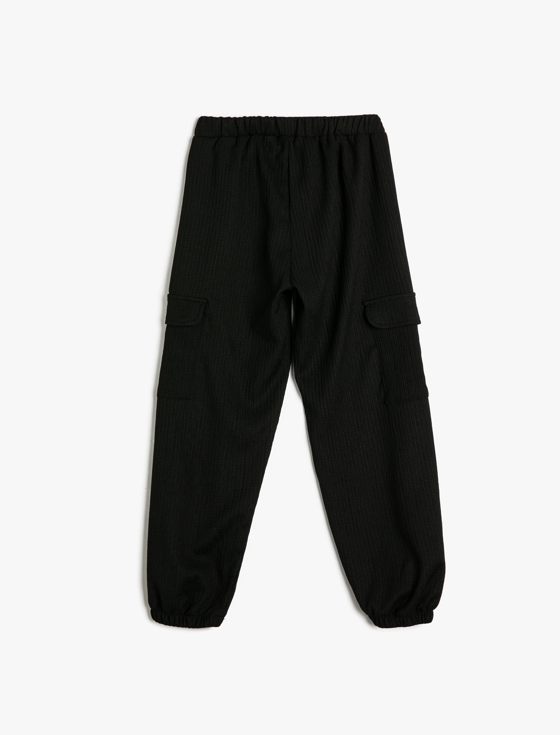  Kız Çocuk Basic Kargo Jogger Eşofman Altı Cepli Beli Lastikli Şardonlu