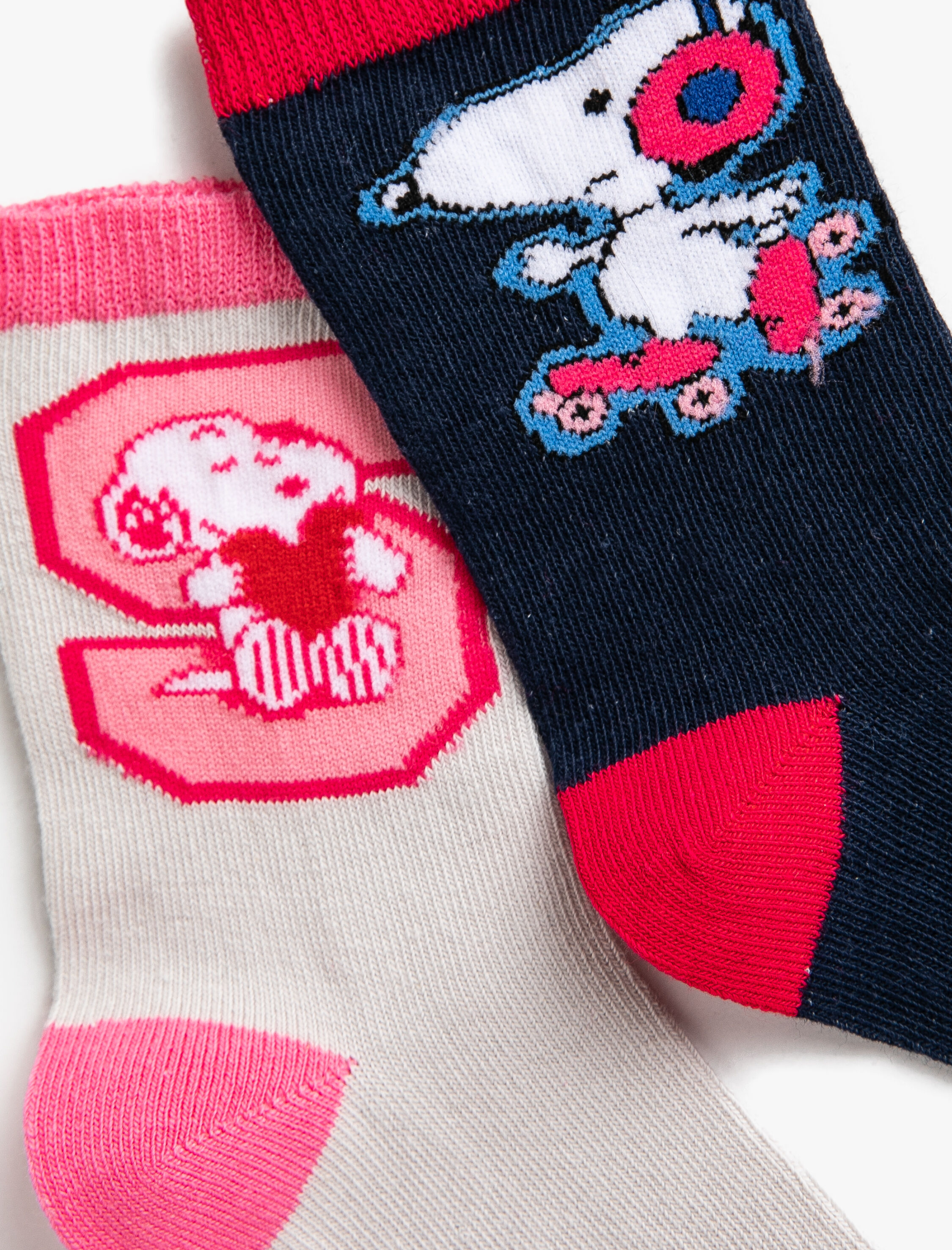  Kız Çocuk 2'li Snoopy Lisanslı Çorap Seti