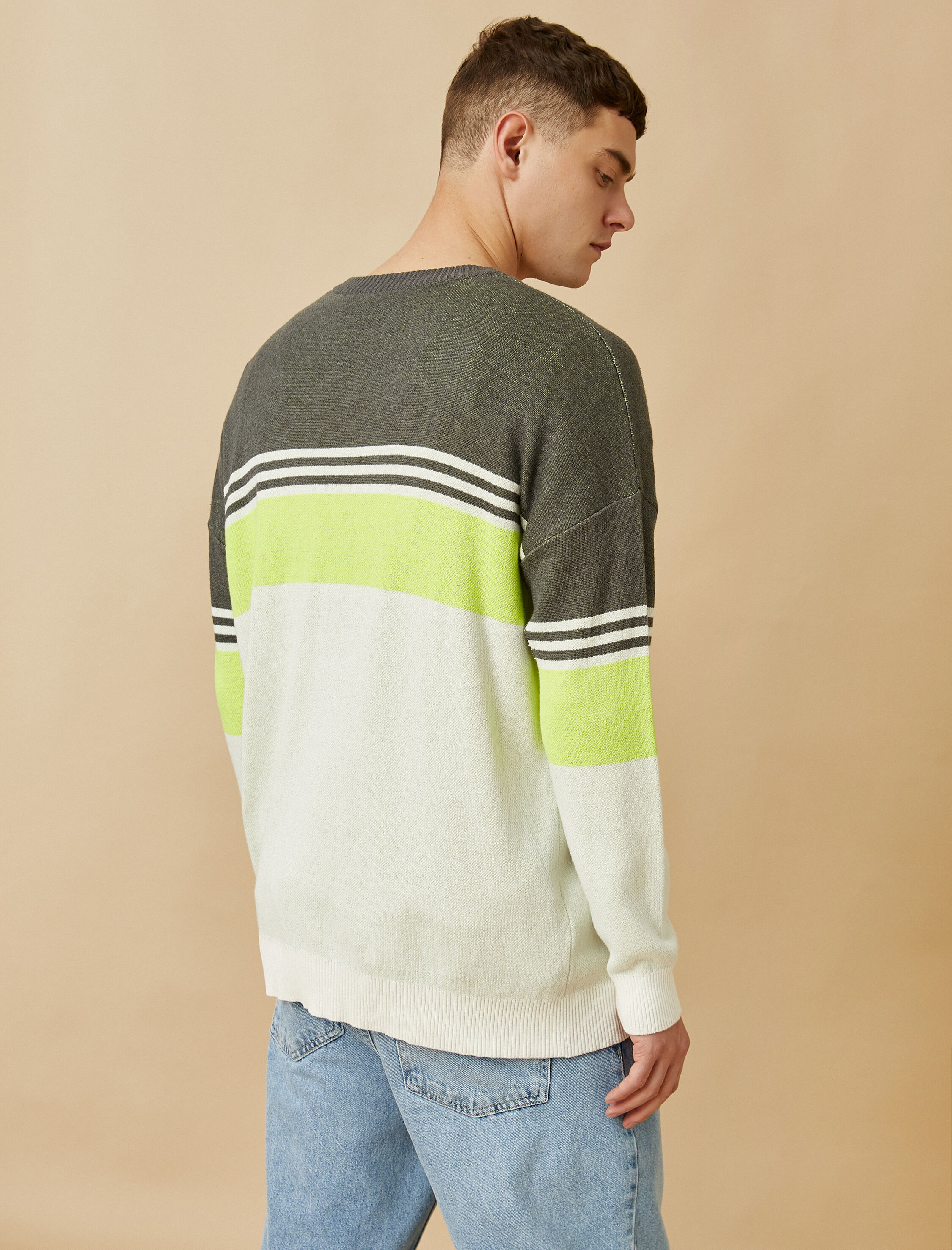 Oversize Kolej Desenli Kazak
