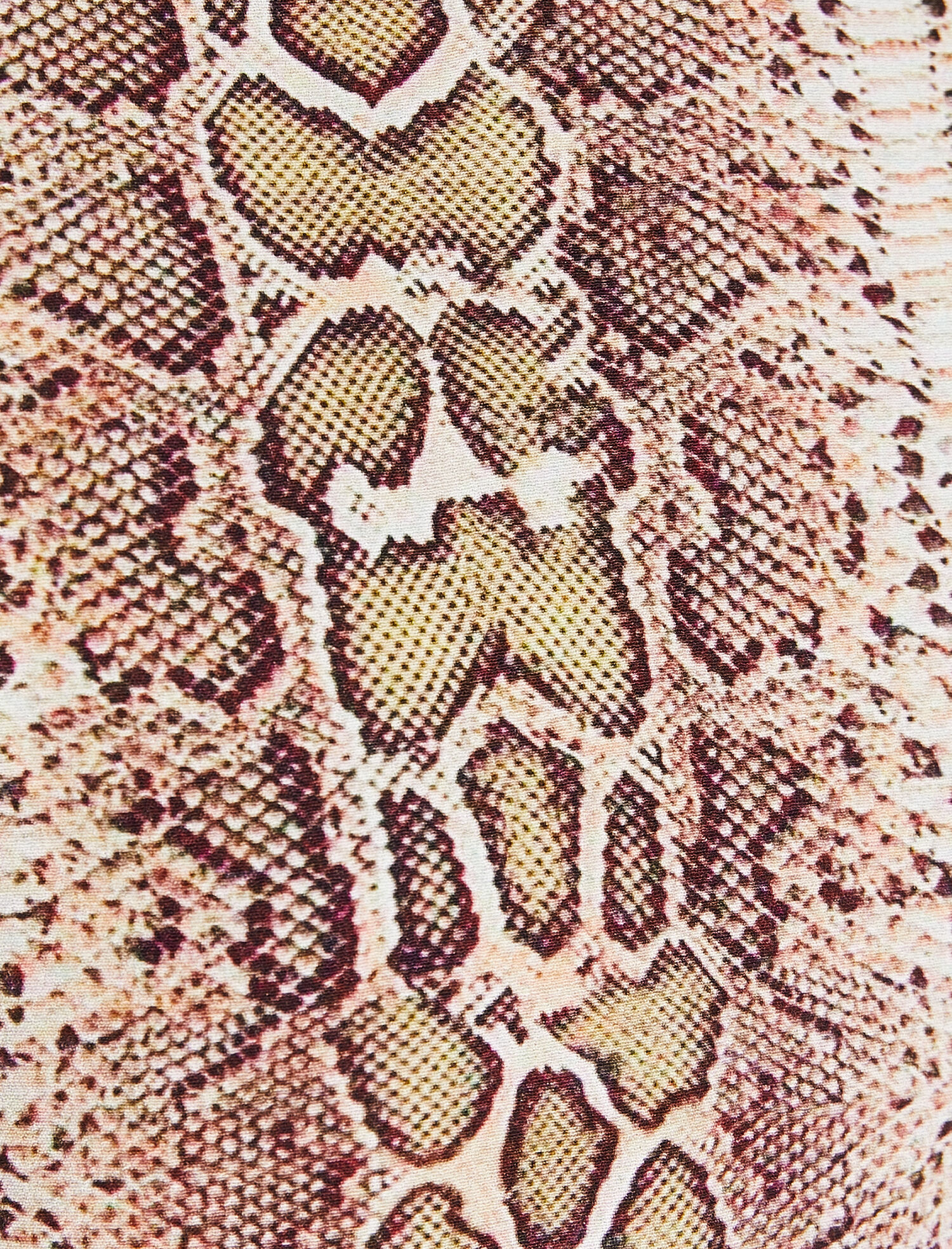   Yılan Derisi Desenli Elbise