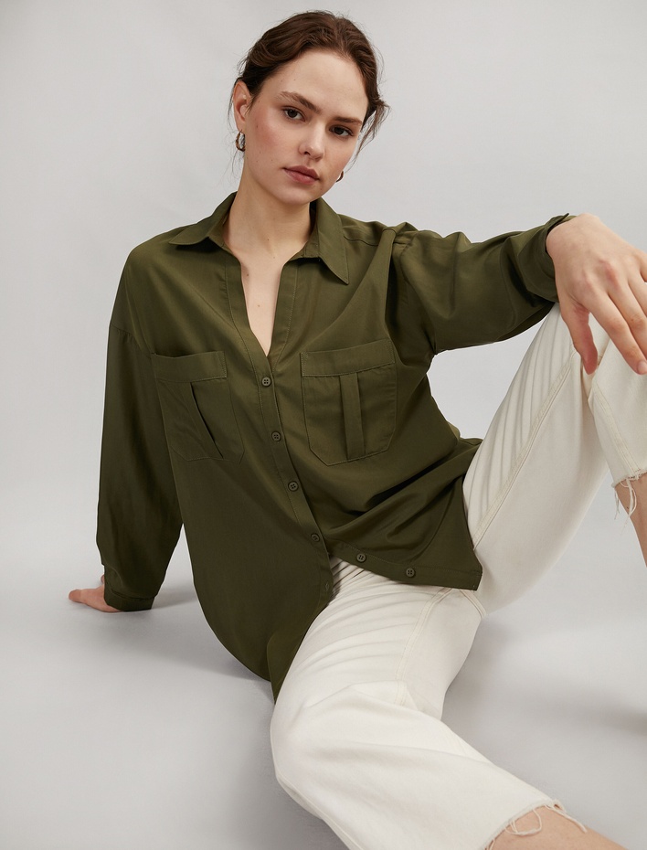  Cepli Gömlek Uzun Kollu