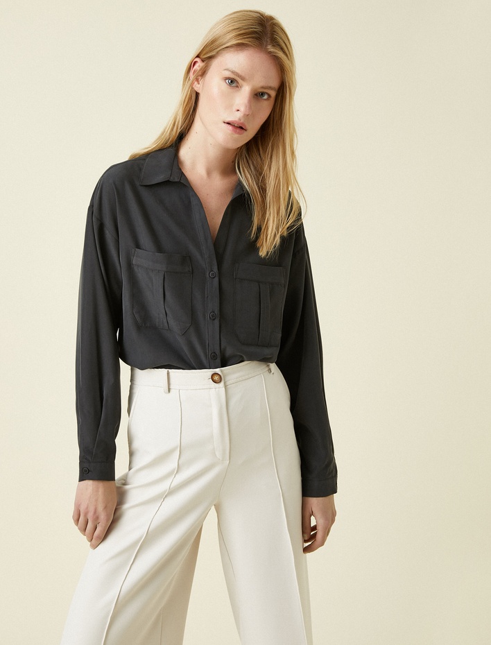  Cepli Gömlek Uzun Kollu