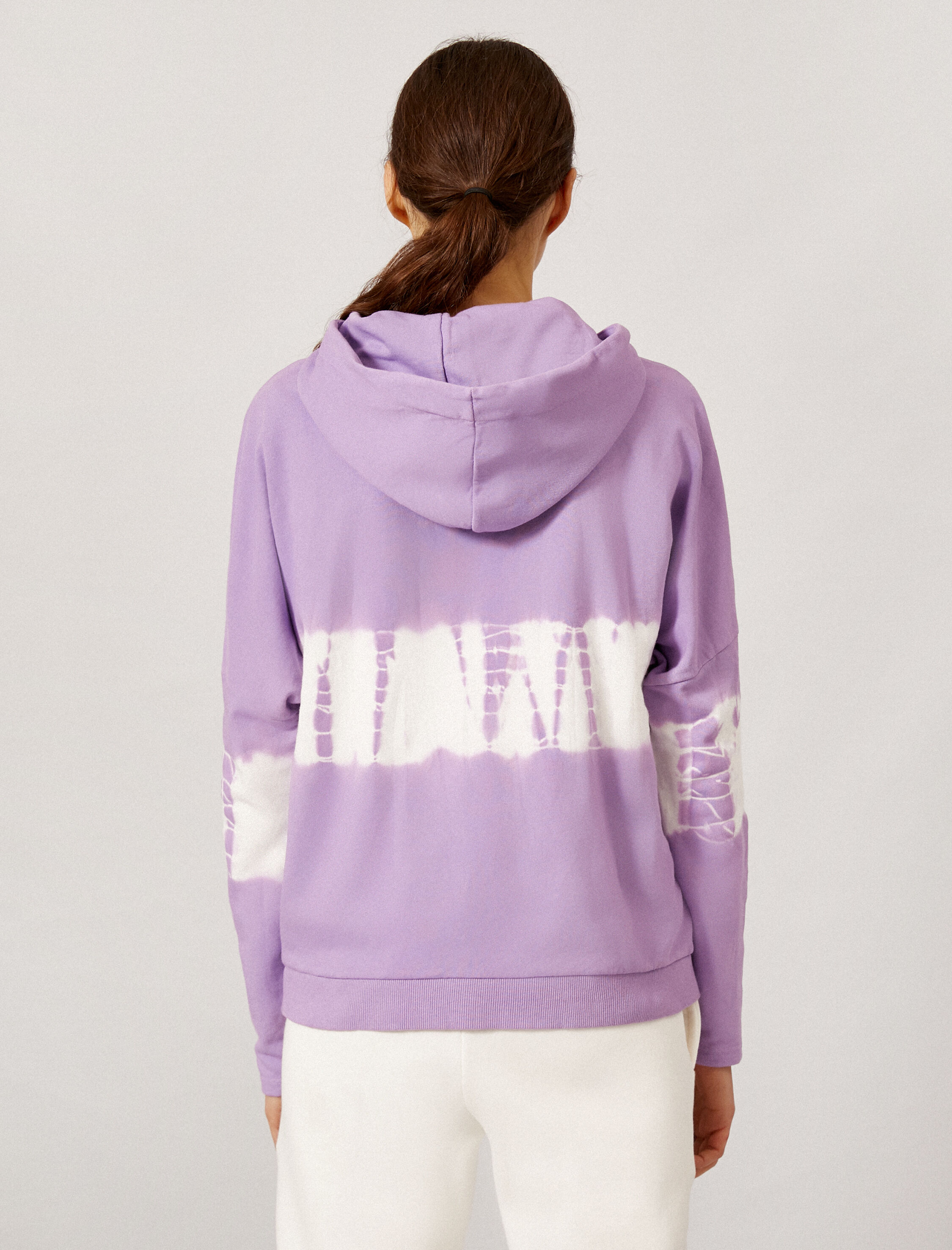   Kapüşonlu Sweatshirt Renk Bloklu Pamuklu Oversize