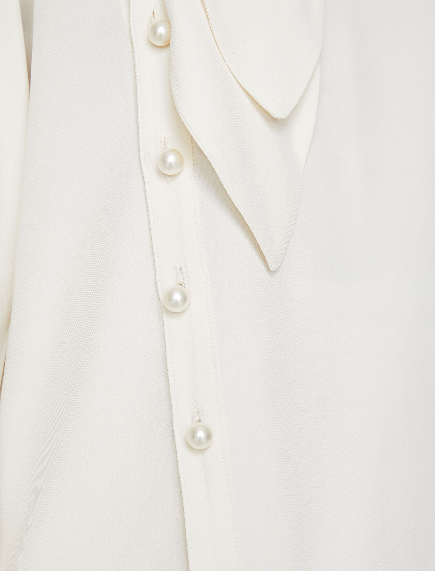   Fular Yaka Uzun Kollu Gömlek