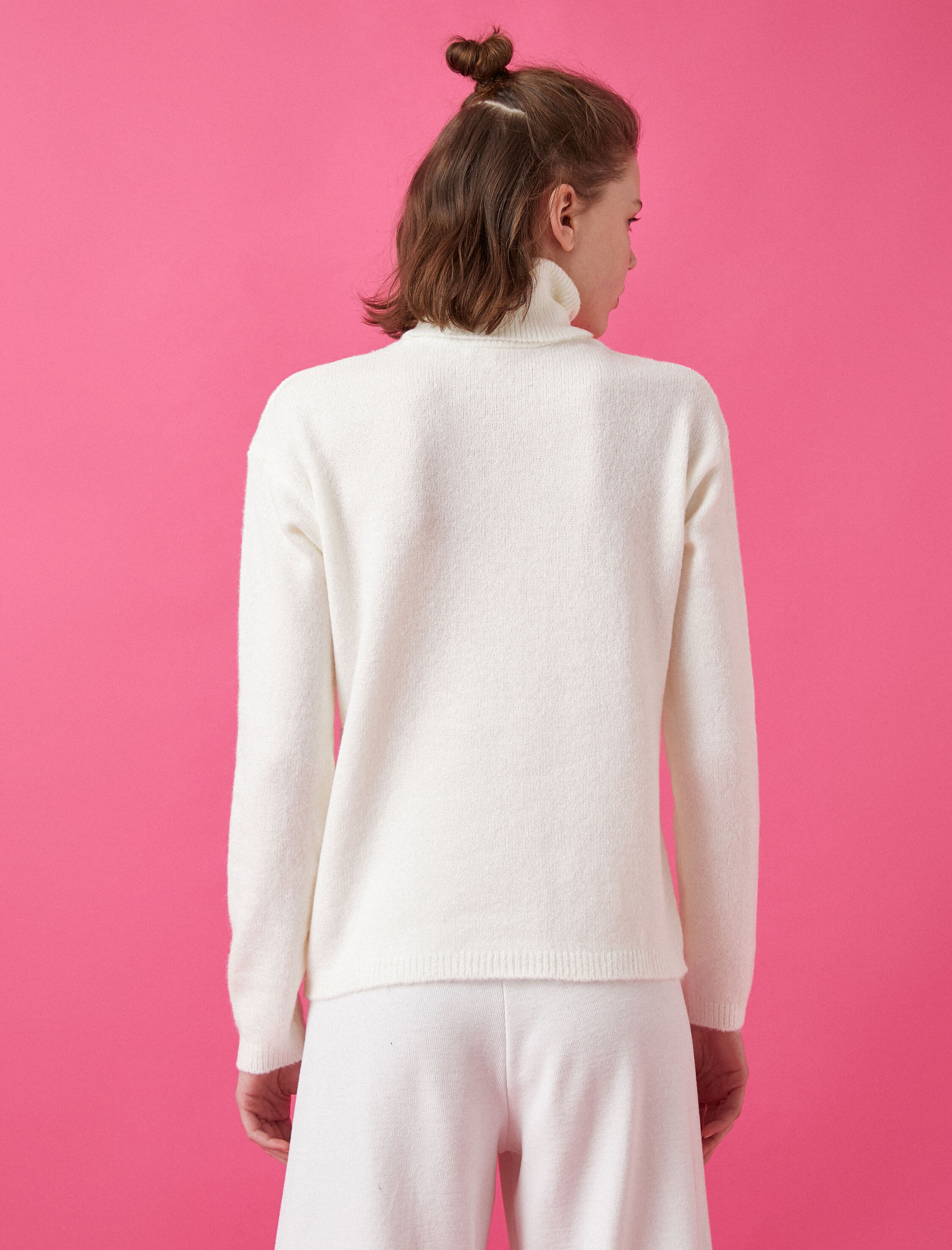   Balıkçı Yaka Oversize Triko Kazak