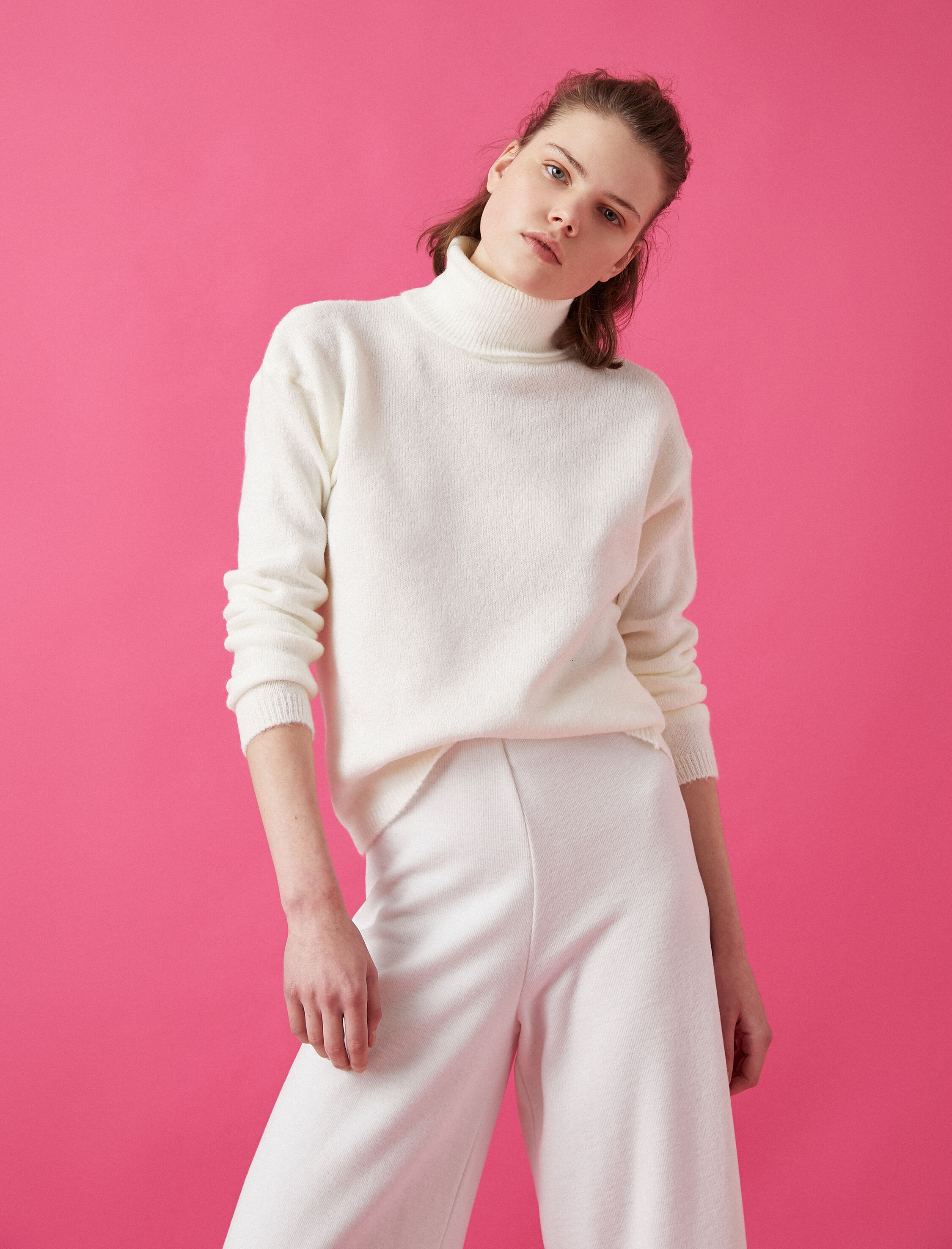   Balıkçı Yaka Oversize Triko Kazak