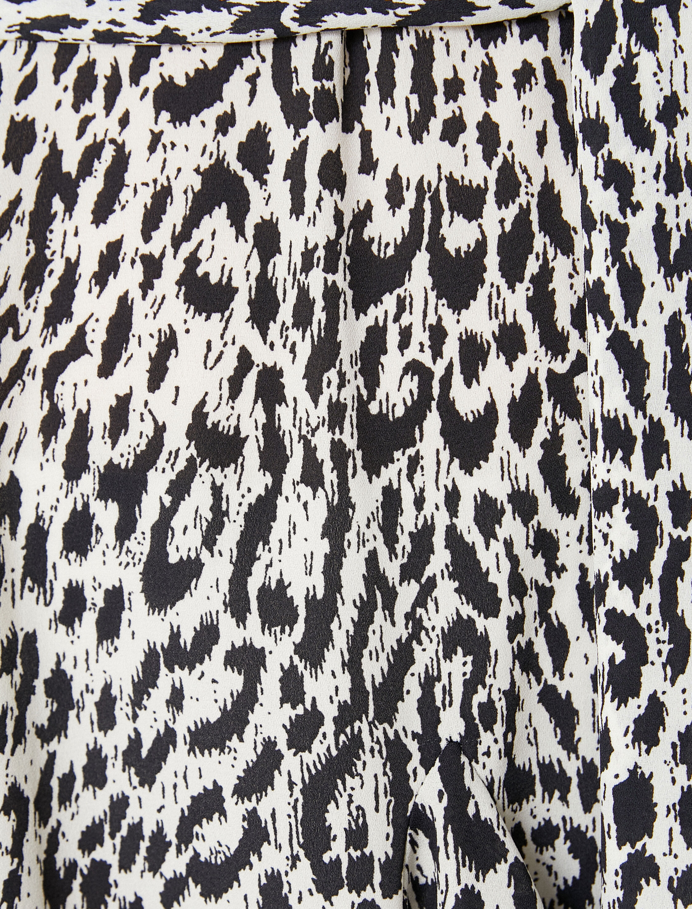 Gömlek Elbise Mini Leopar Desenli Kuşaklı Kloş
