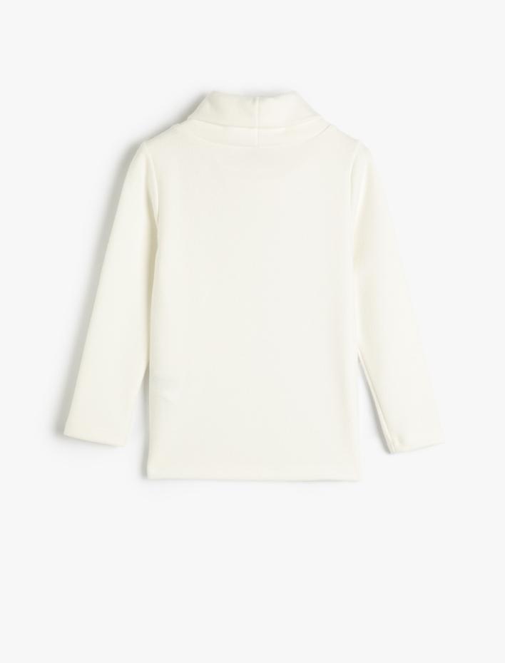 Kız Çocuk Basic Tişört Uzun Kollu Balıkçı Yaka