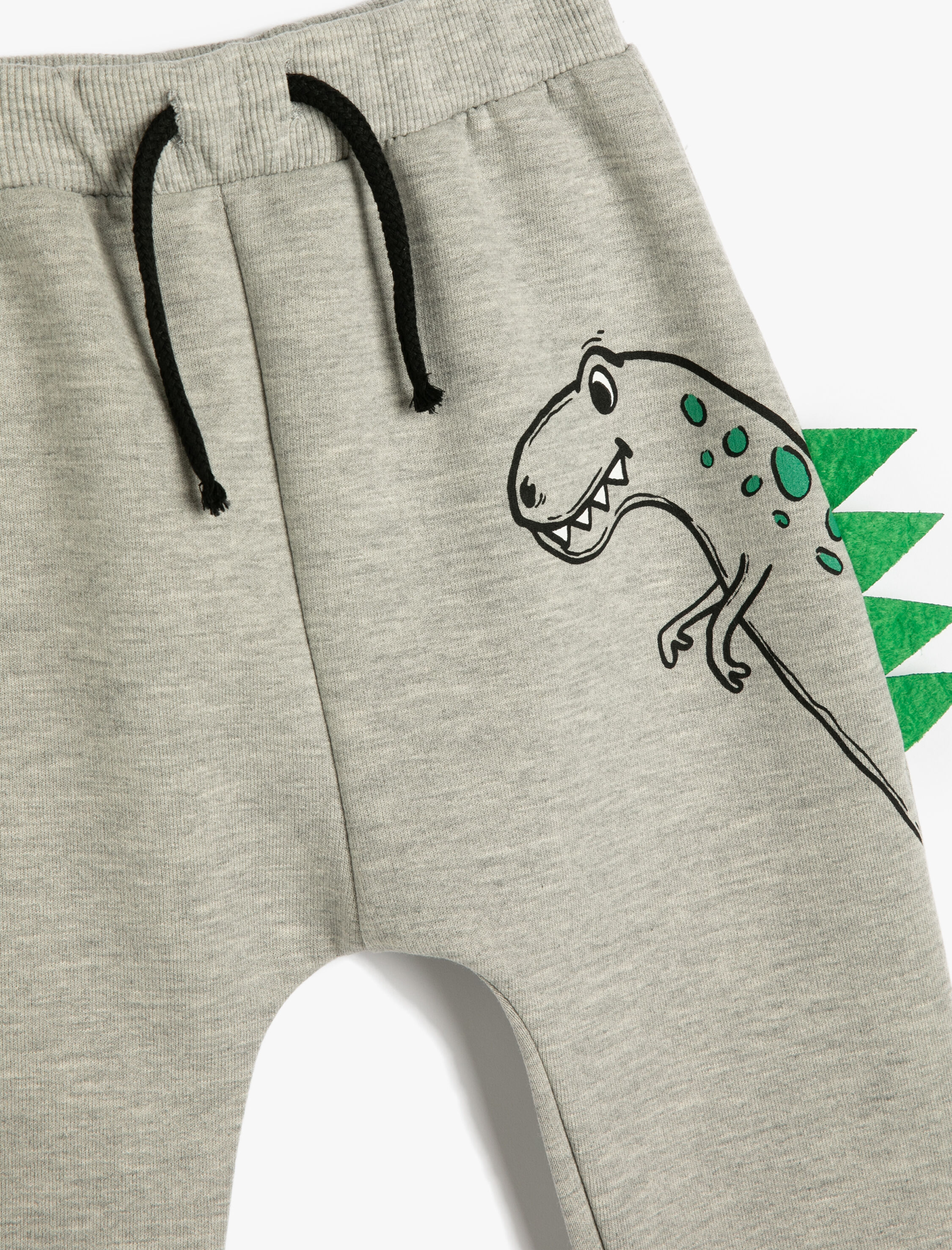  Erkek Bebek Basic Jogger Eşofman Altı Baskı Detaylı Beli Bağlamalı Şardonlu