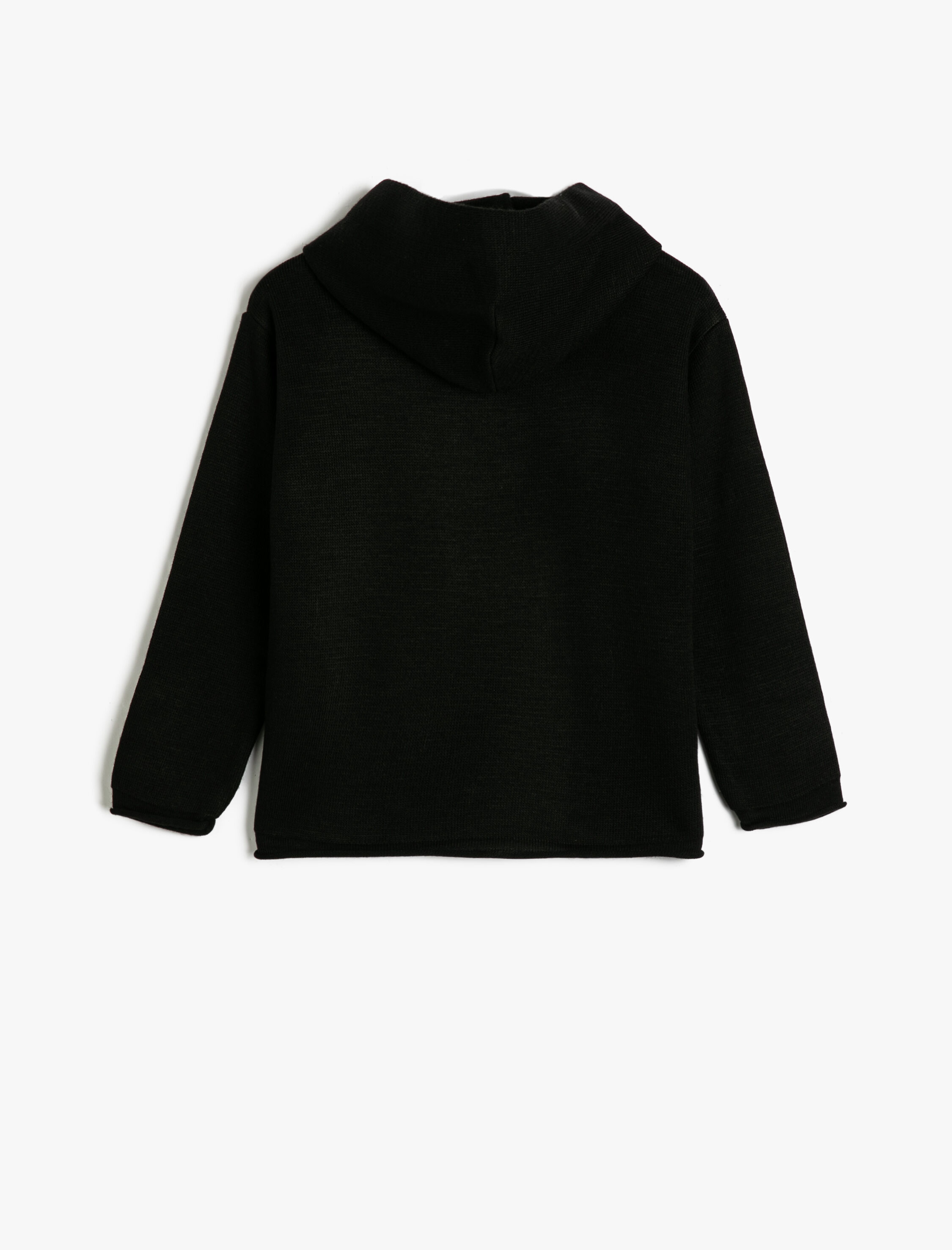  Erkek Çocuk Kapşonlu Kazak Uzun Kollu Kanguru Cepli