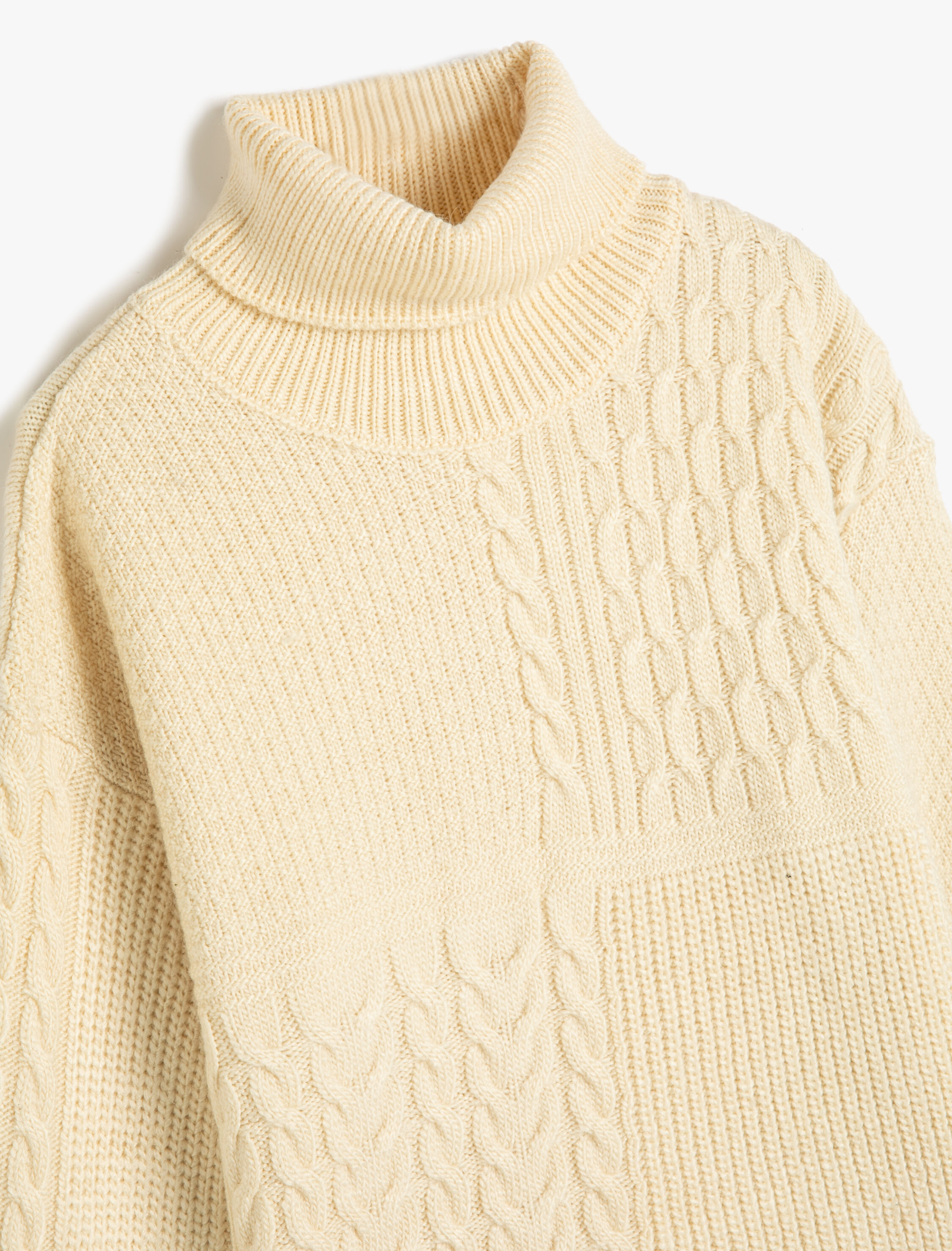  Kız Çocuk Örgü Kazak Uzun Kollu Balıkçı Yaka