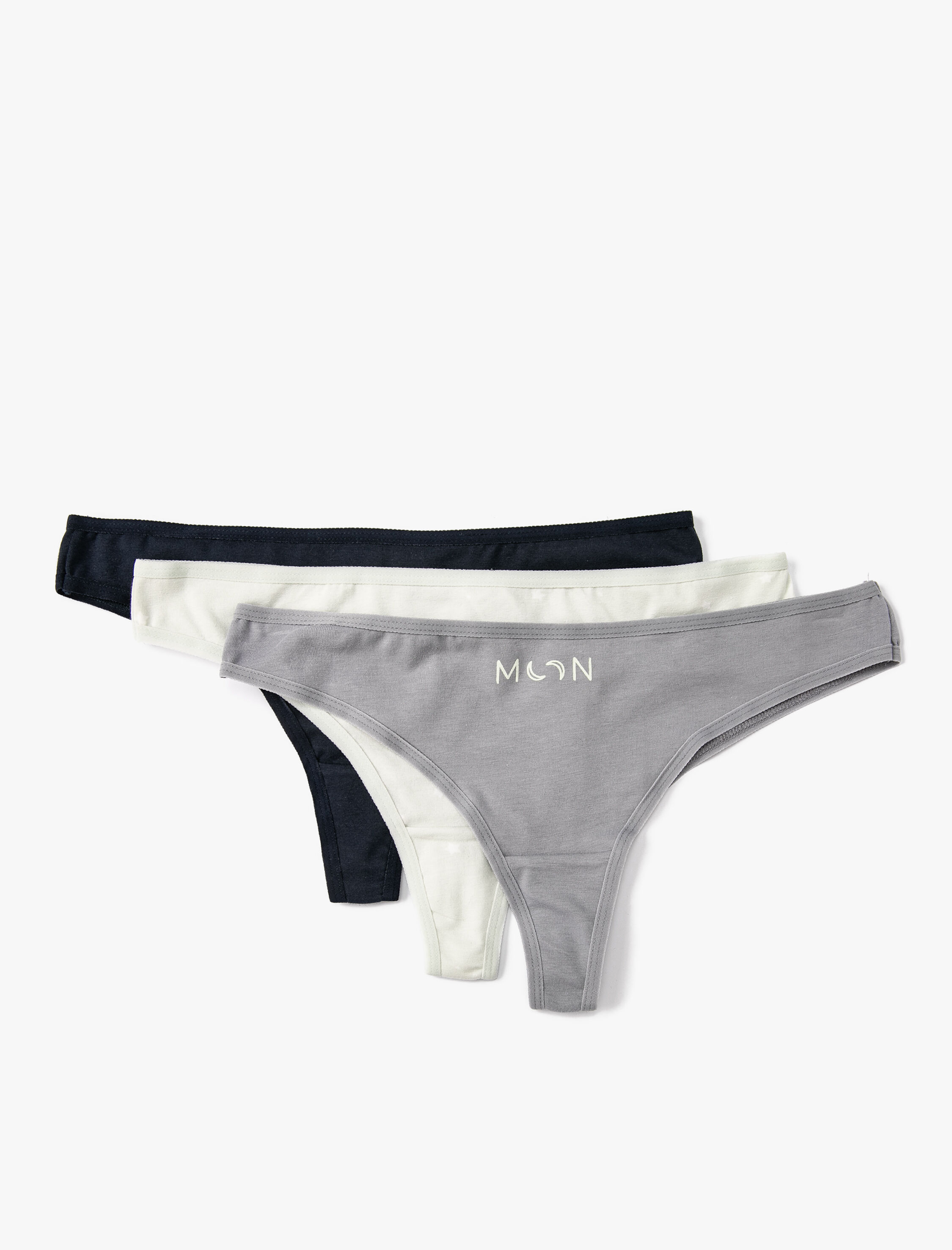   Brazilian Külot 3'lü Paket Slogan Baskılı Pamuklu