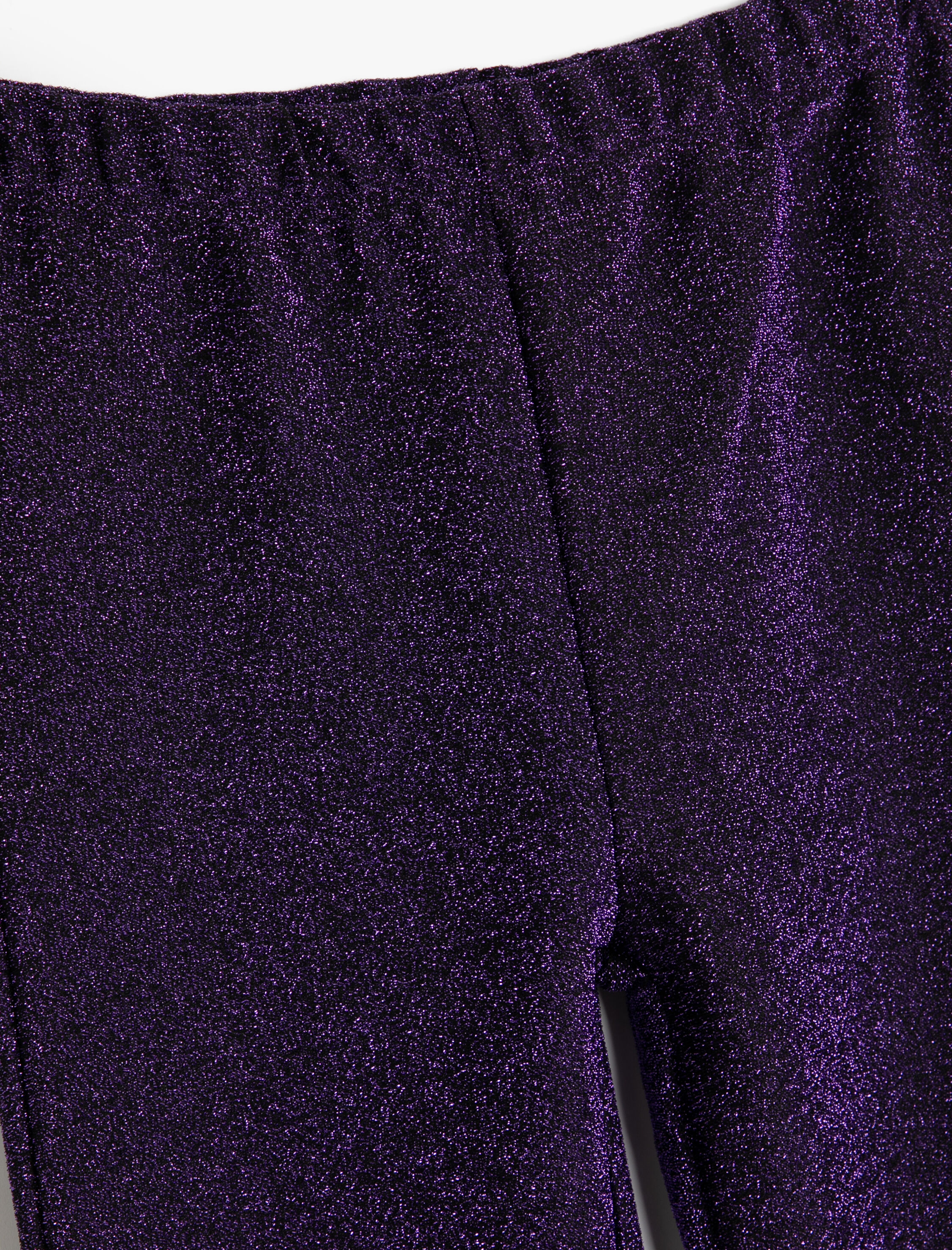  Kız Çocuk İspanyol Paça Pantolon Simli