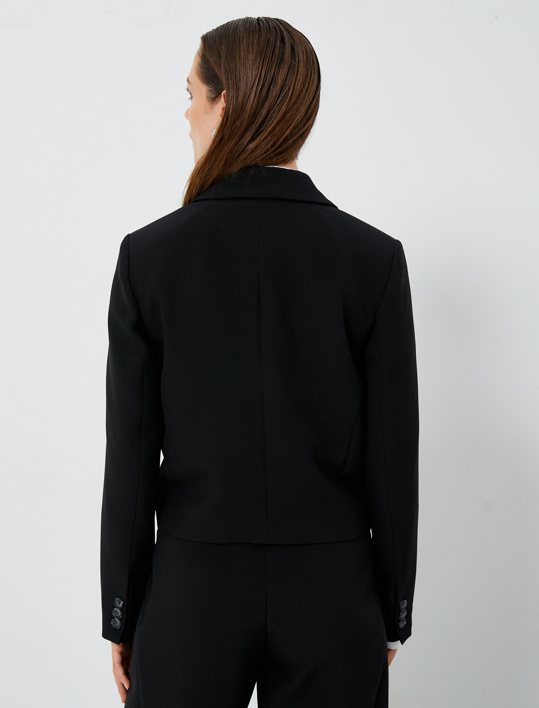   Blazer Ceket Kruvaze Düğmeli Cepli