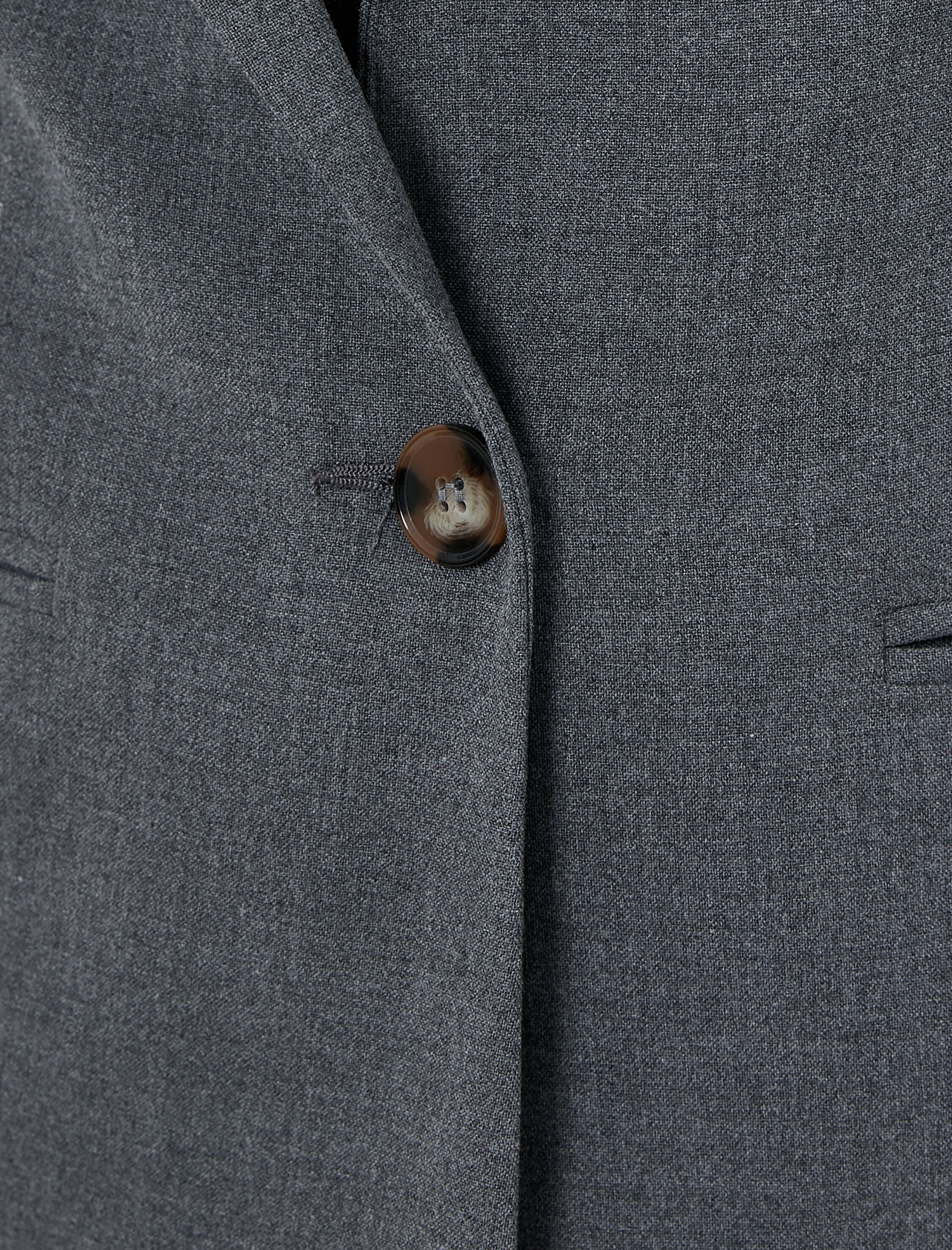 Oversize Blazer Ceket Tek Düğmeli Cep Detaylı